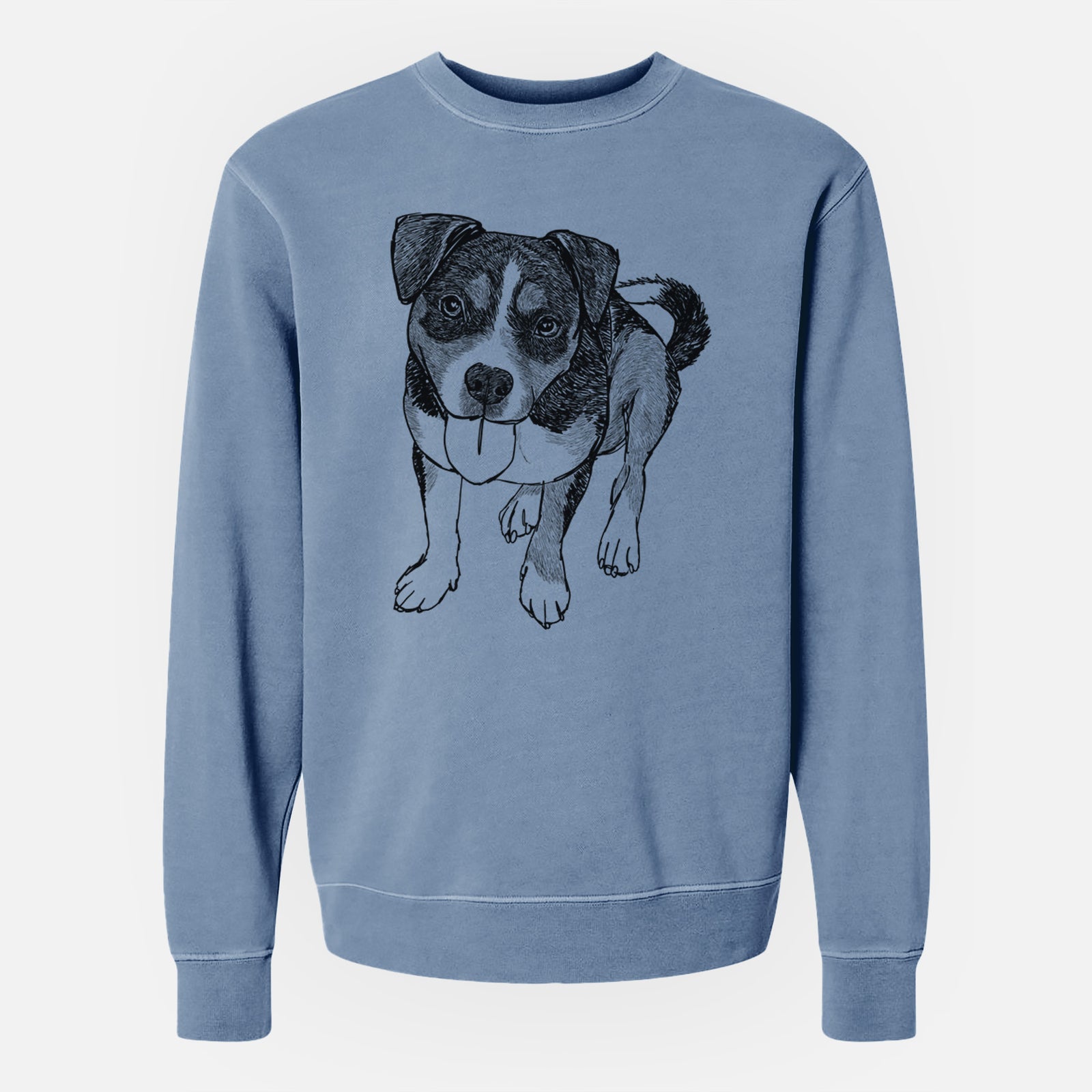 Doodled Paisley the Mixed Breed - Unisex Pigment Dyed Crew Sweatshirt