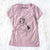 Doodled Pearl the Basset Hound - Women's V-neck Shirt