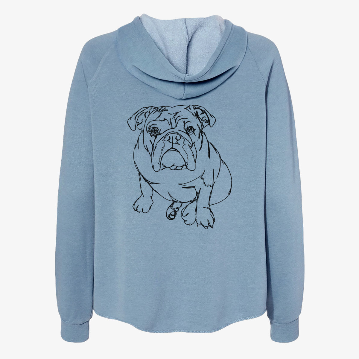Doodled Penny the English Bulldog - Women's Cali Wave Zip-Up Sweatshirt