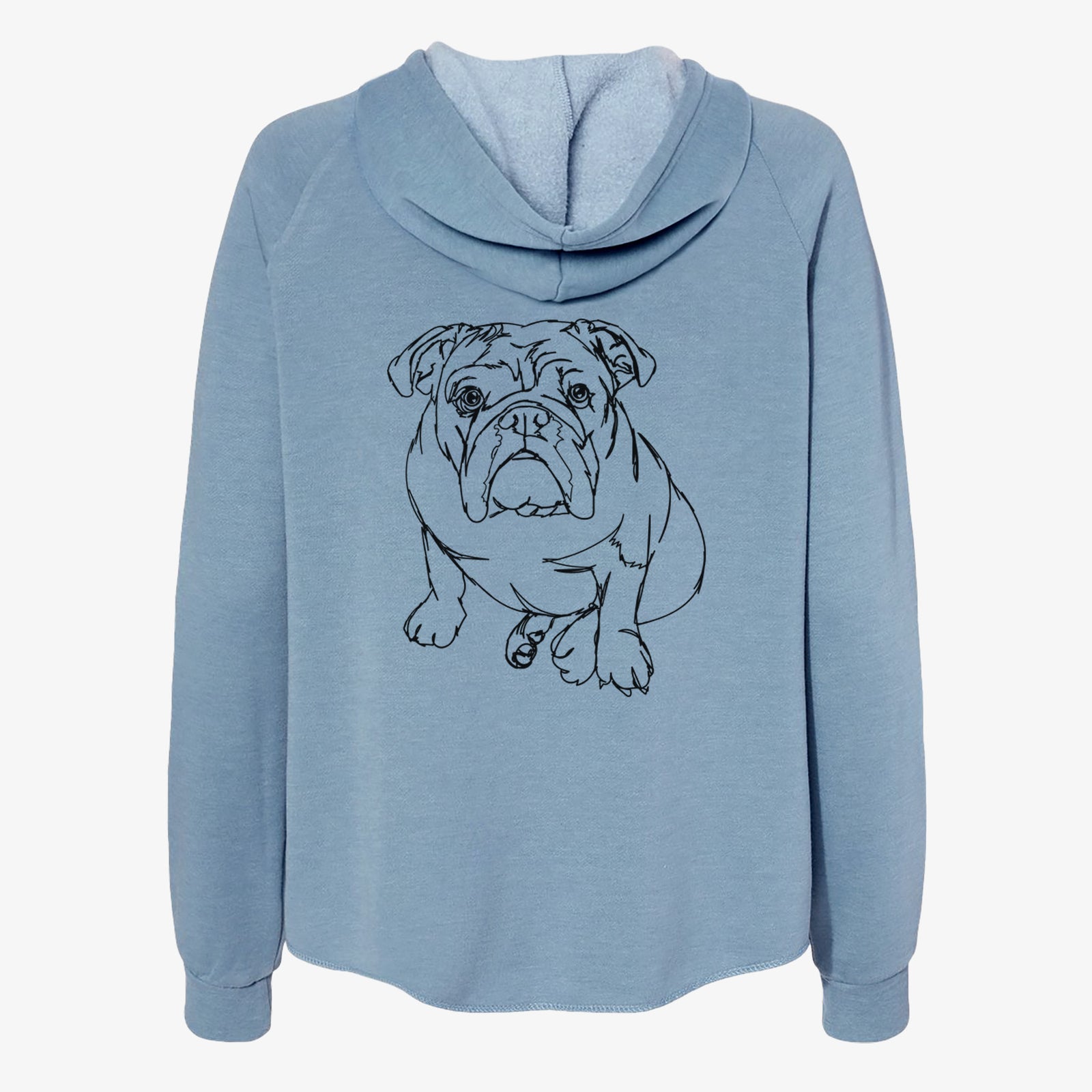 Doodled Penny the English Bulldog - Women's Cali Wave Zip-Up Sweatshirt