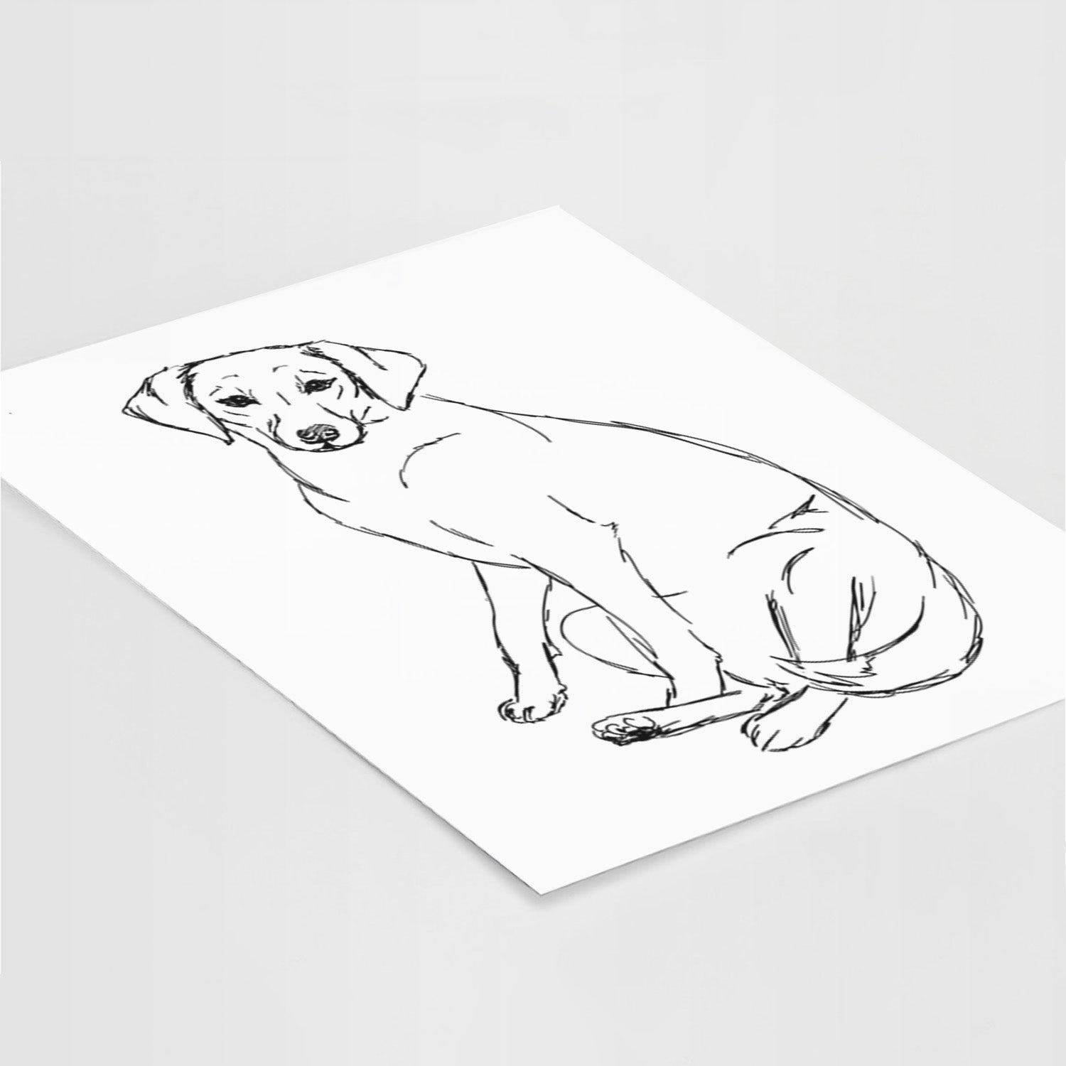 Doodled Penny the Mixed Breed Art Print