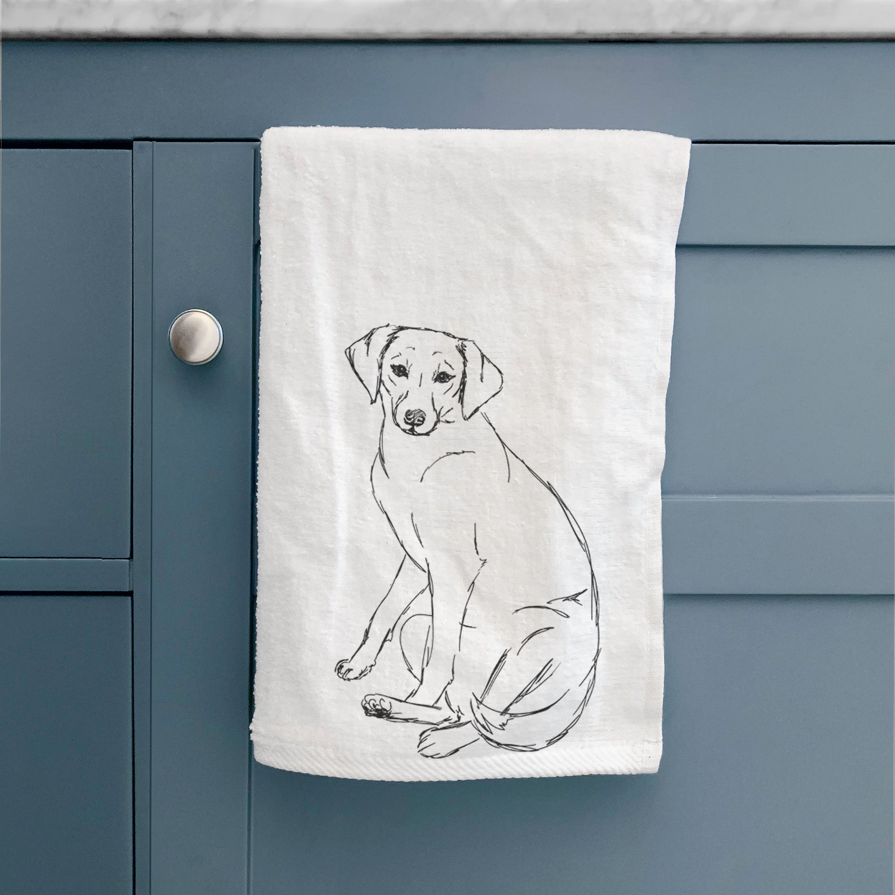 Doodled Penny the Mixed Breed Decorative Hand Towel