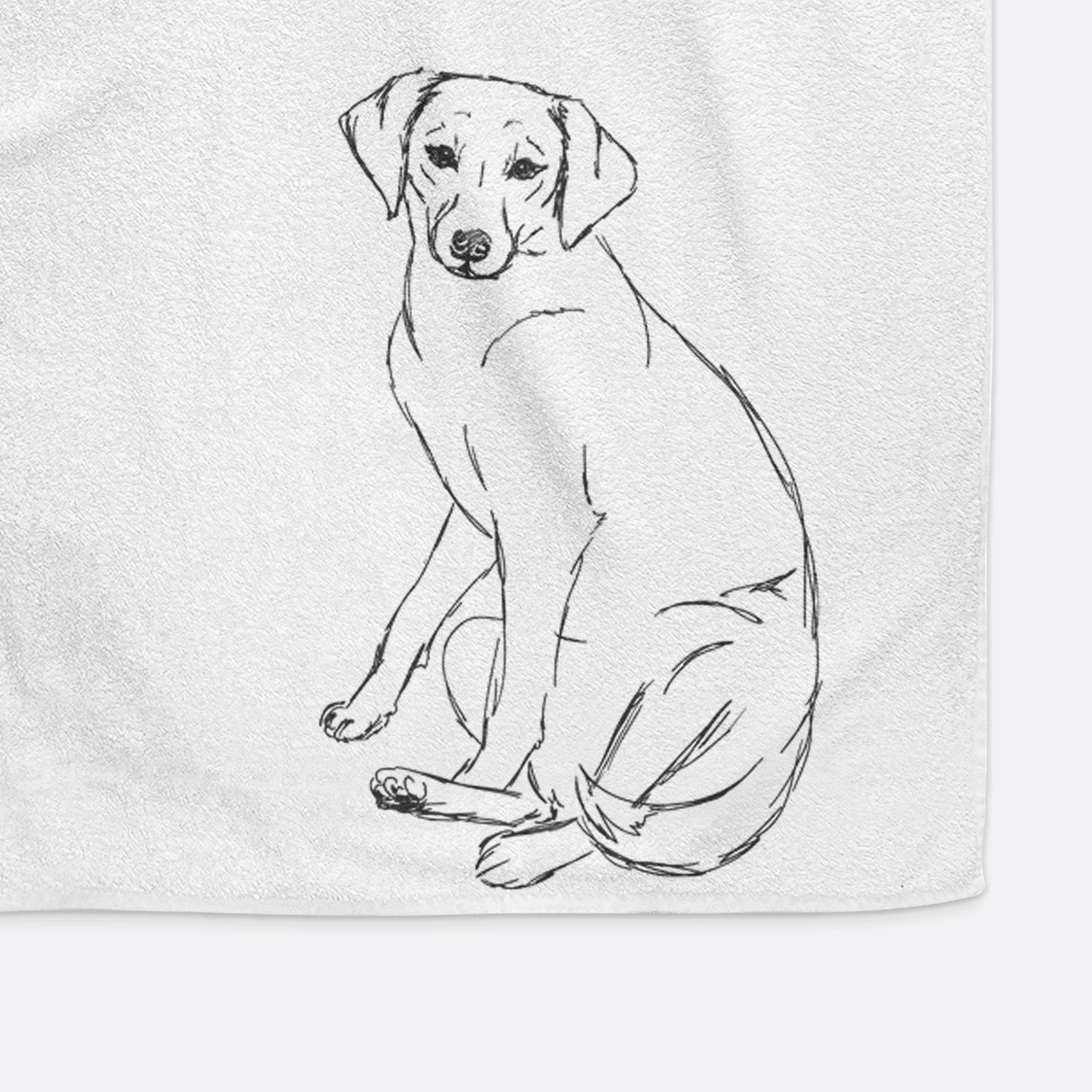 Doodled Penny the Mixed Breed Decorative Hand Towel