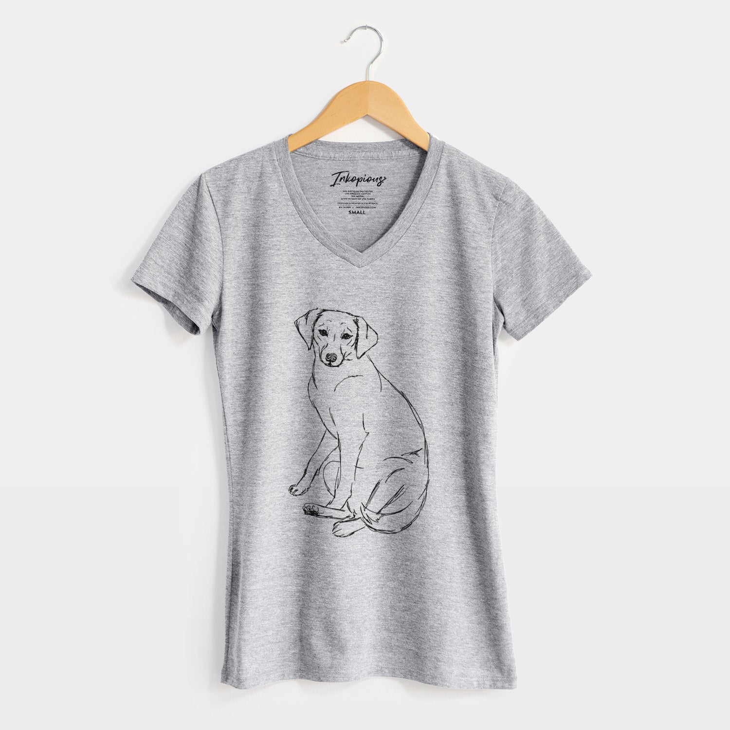 Doodled Penny the Mixed Breed - Women's V-neck Shirt