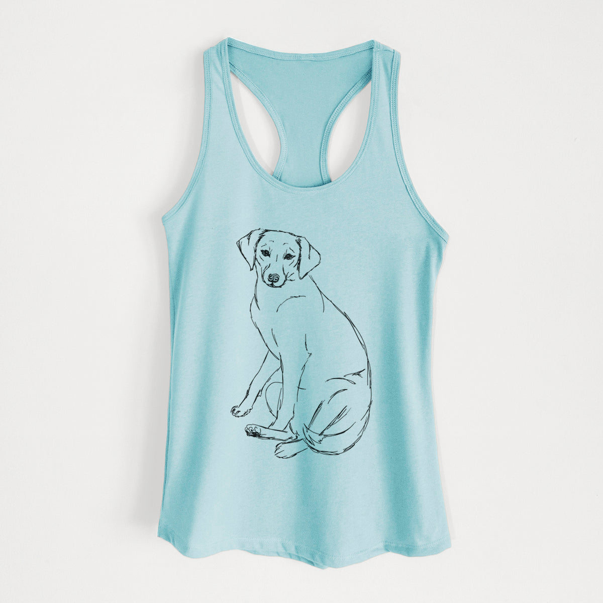 Doodled Penny the Mixed Breed - Women&#39;s Racerback Tanktop