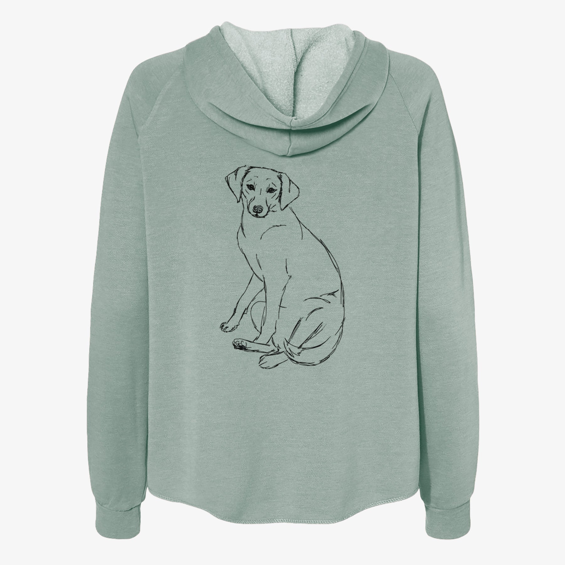 Doodled Penny the Mixed Breed - Women's Cali Wave Zip-Up Sweatshirt