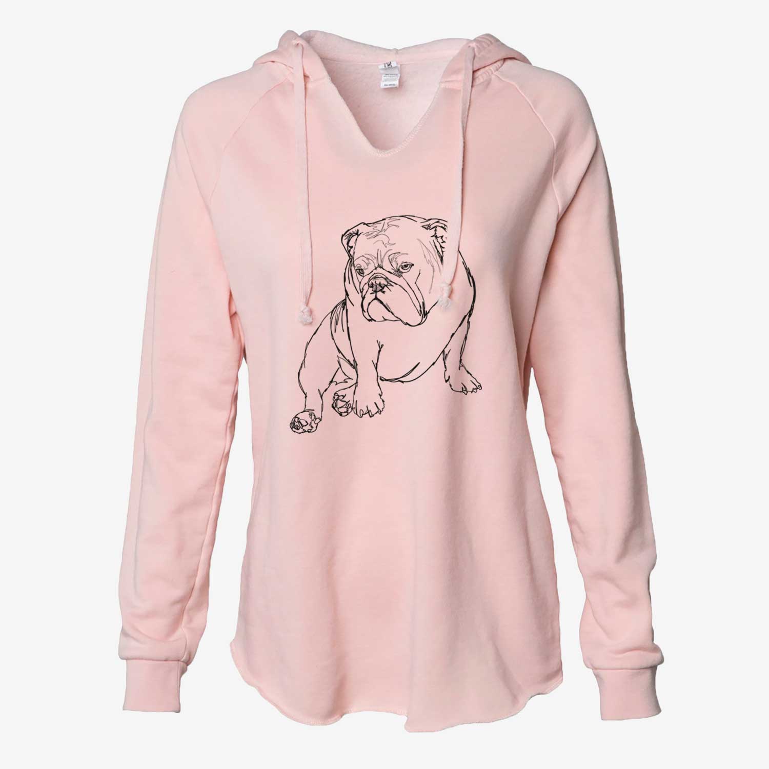 Doodled Penny the English Bulldog - Cali Wave Hooded Sweatshirt