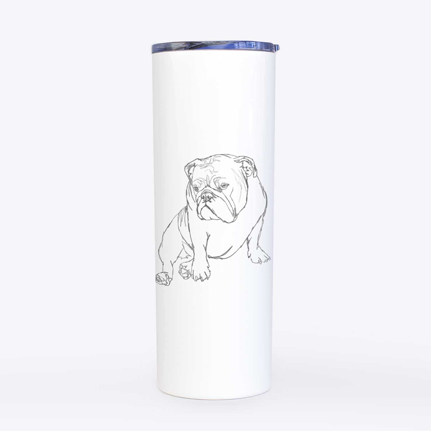 Doodled Penny the English Bulldog - 20oz Skinny Tumbler