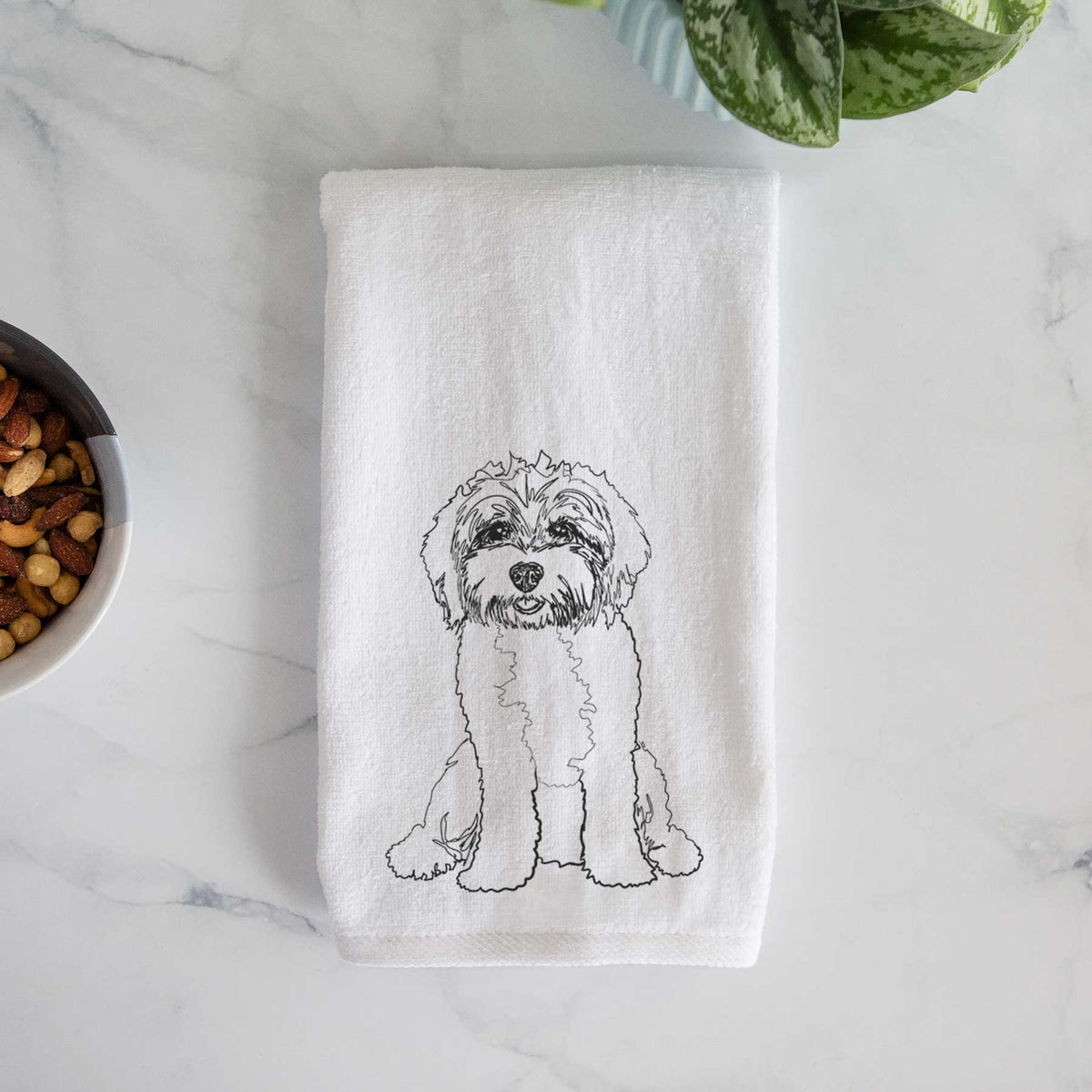 Doodled Penny Lane the Cavapoo Decorative Hand Towel