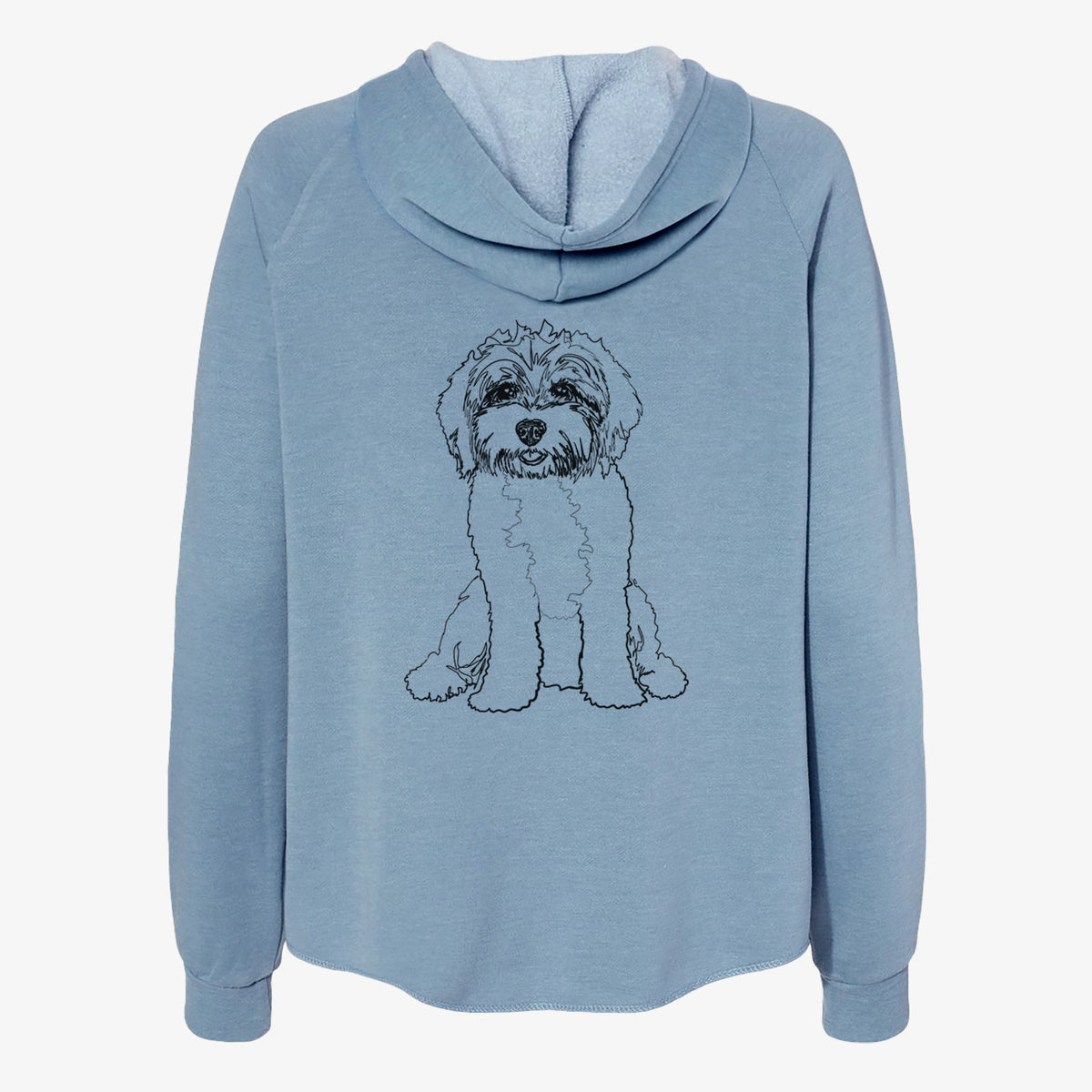 Doodled Penny Lane the Cavapoo - Women's Cali Wave Zip-Up Sweatshirt