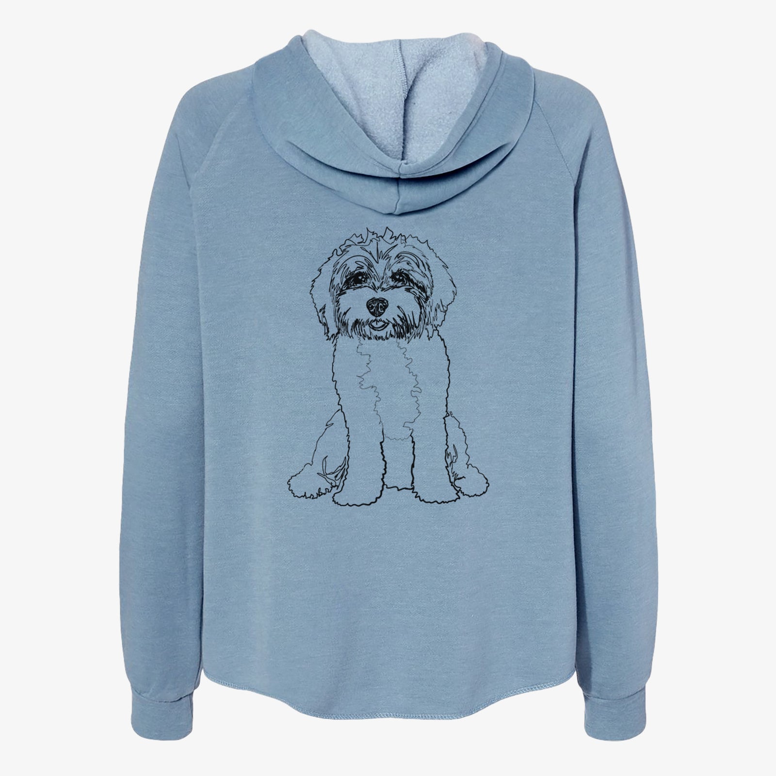 Doodled Penny Lane the Cavapoo - Women's Cali Wave Zip-Up Sweatshirt