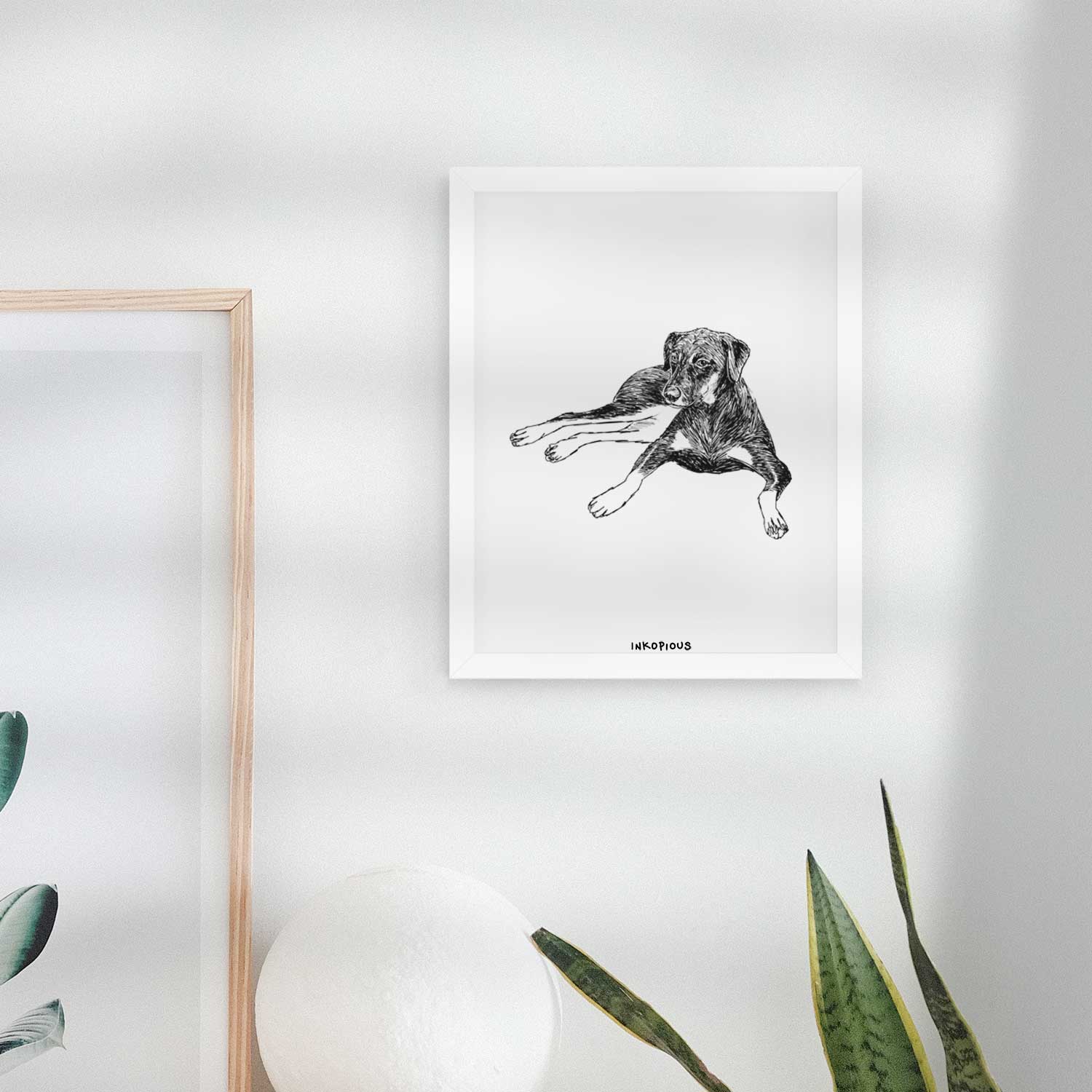 Doodled Penny Lee the Mixed Breed Art Print