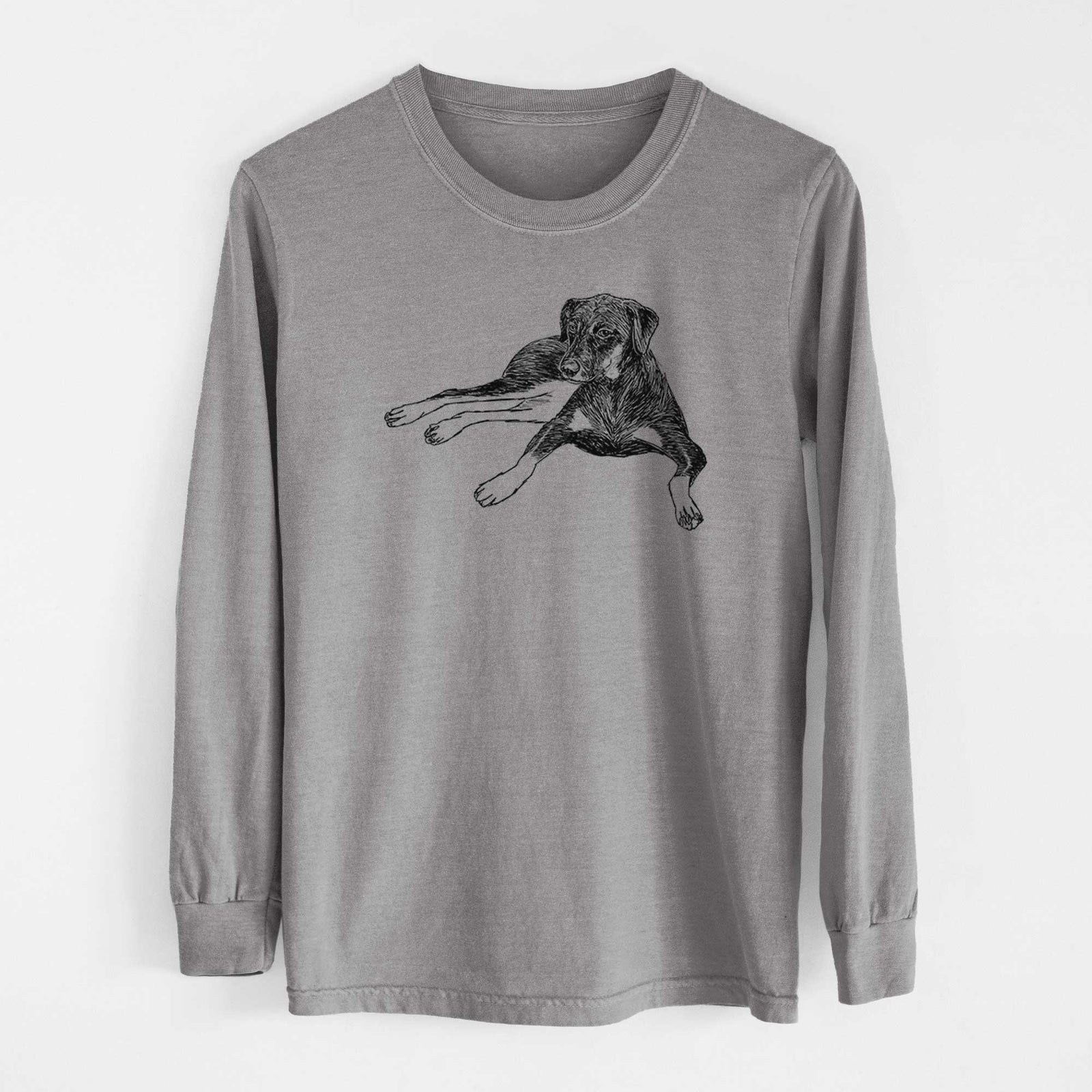 Doodled Penny Lee the Mixed Breed - Heavyweight 100% Cotton Long Sleeve