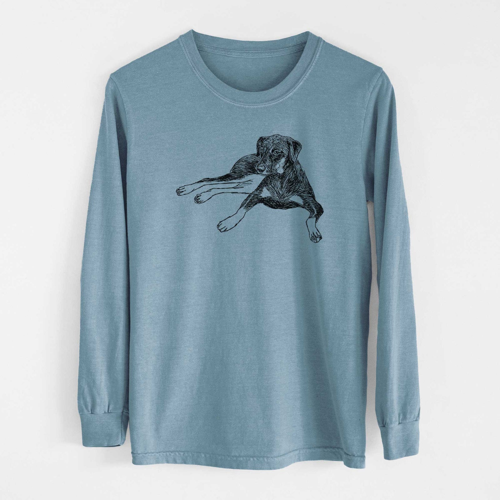 Doodled Penny Lee the Mixed Breed - Heavyweight 100% Cotton Long Sleeve