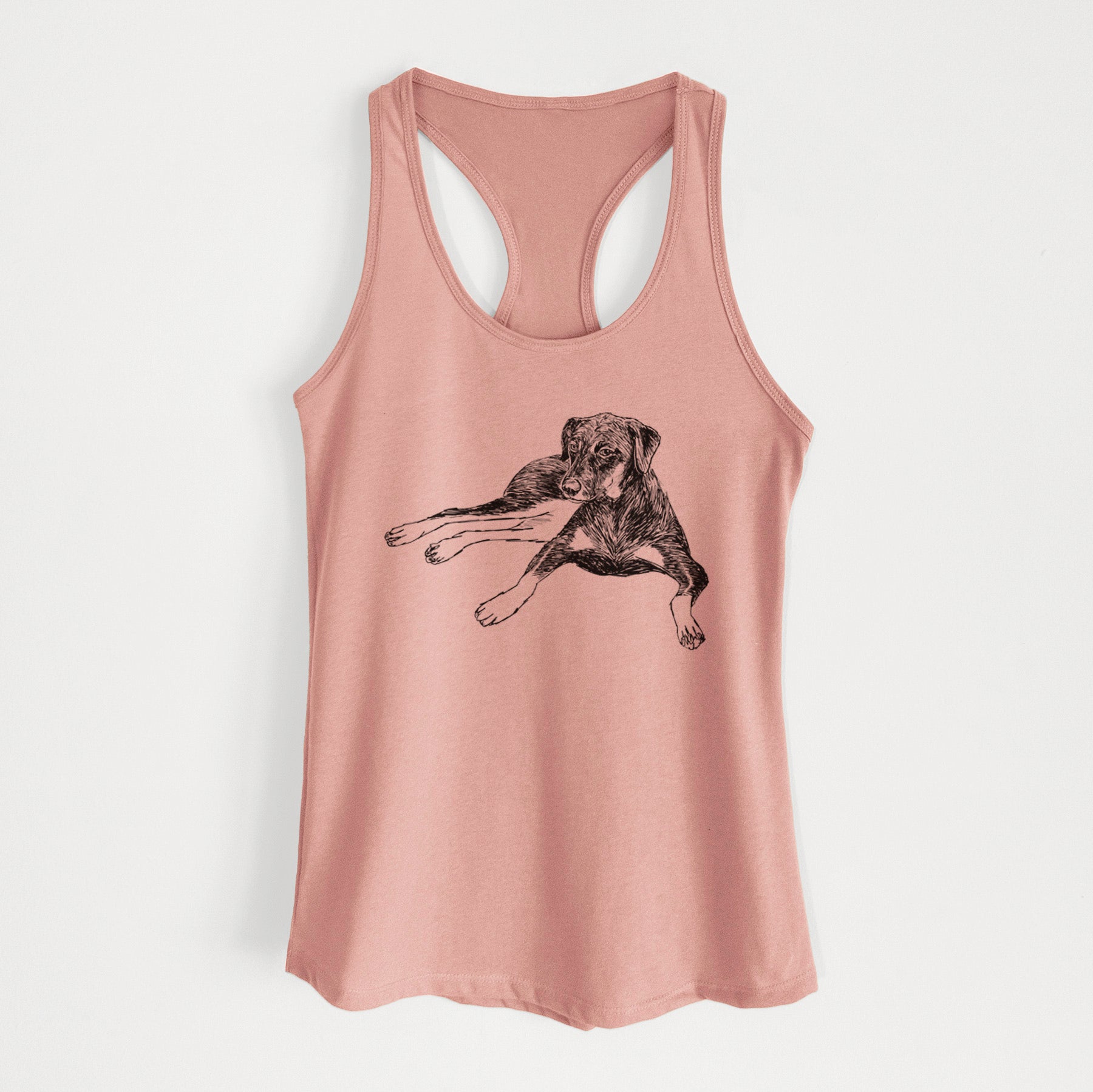 Doodled Penny Lee the Mixed Breed - Women's Racerback Tanktop