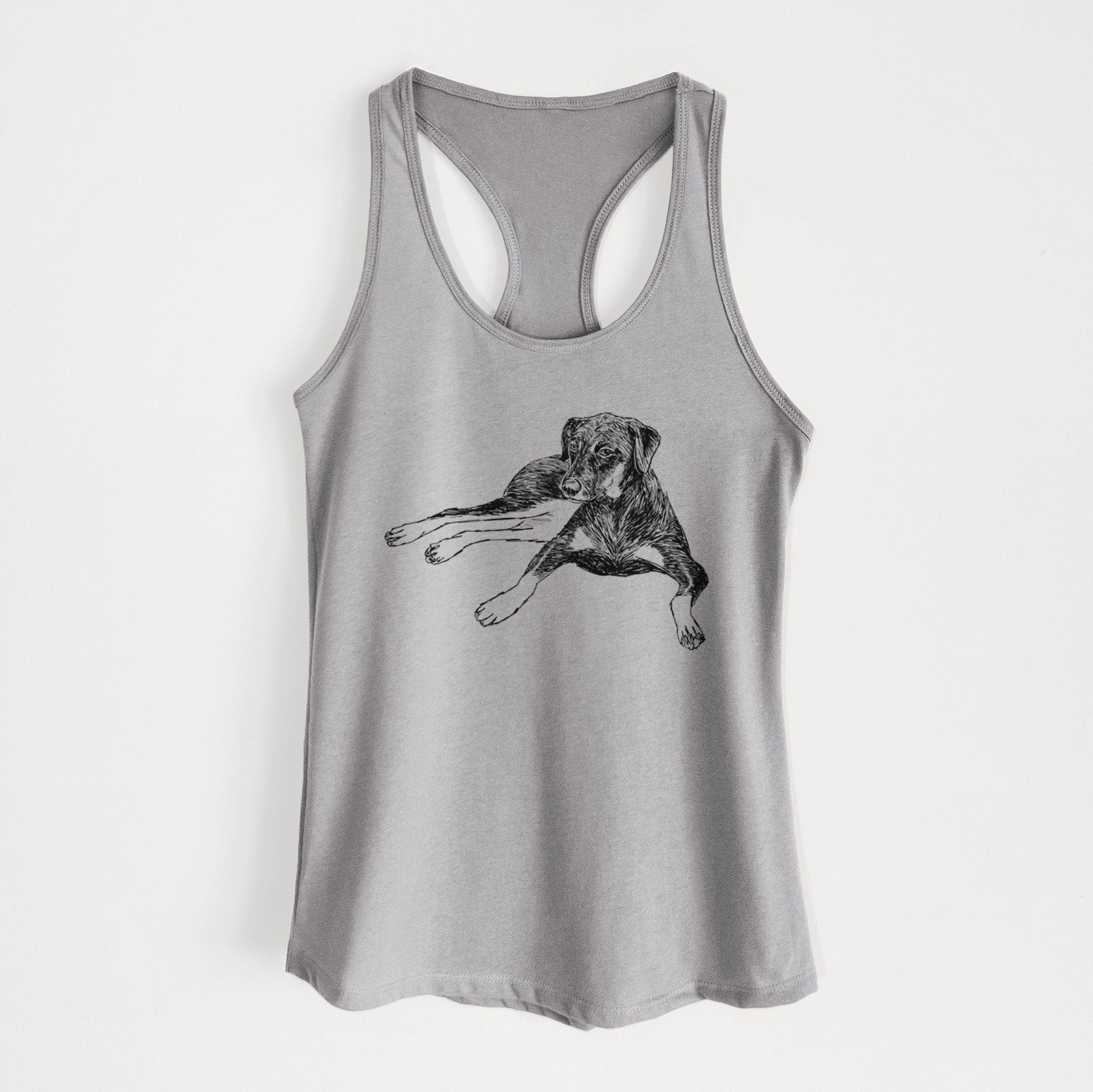 Doodled Penny Lee the Mixed Breed - Women's Racerback Tanktop