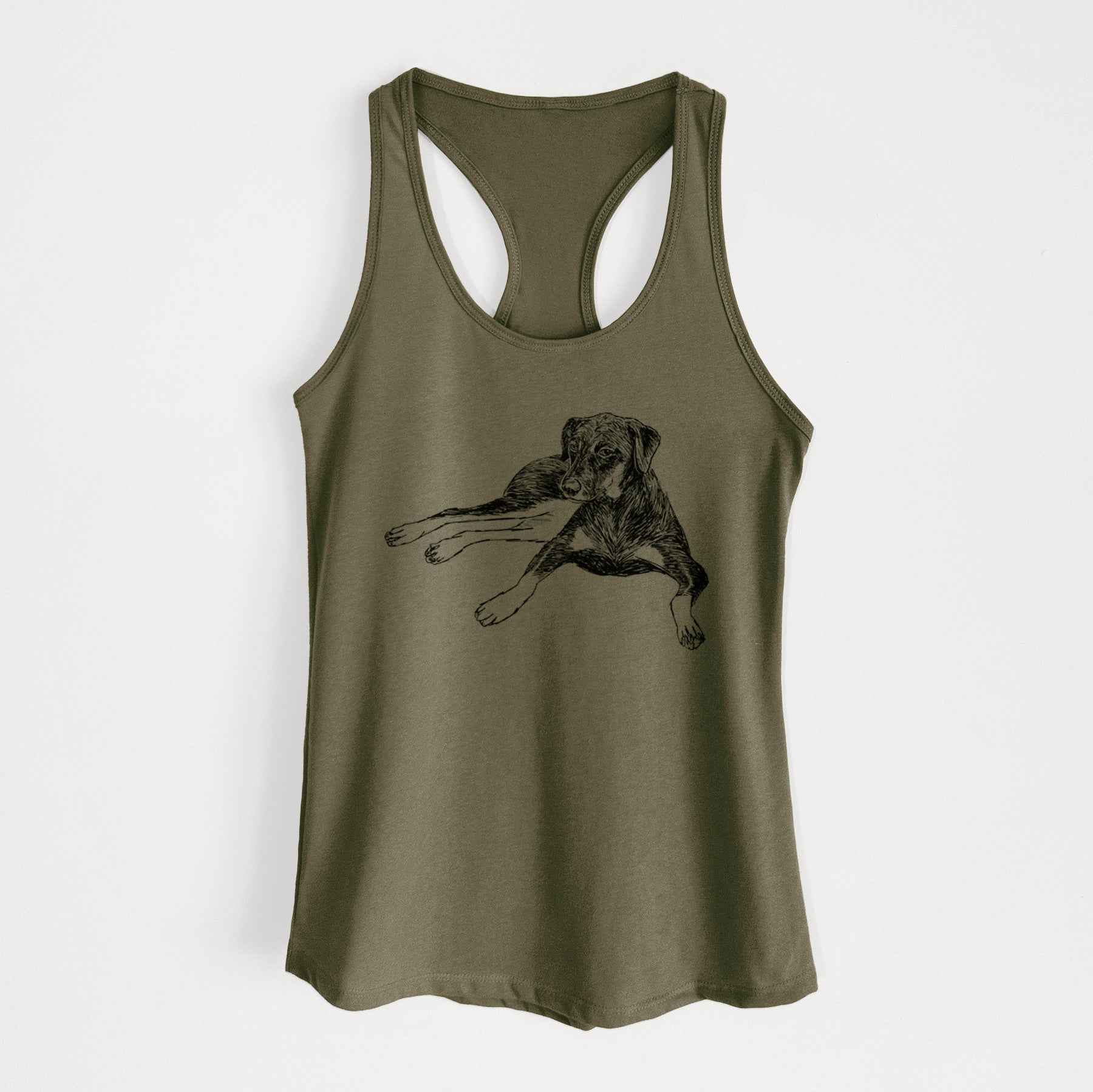 Doodled Penny Lee the Mixed Breed - Women's Racerback Tanktop