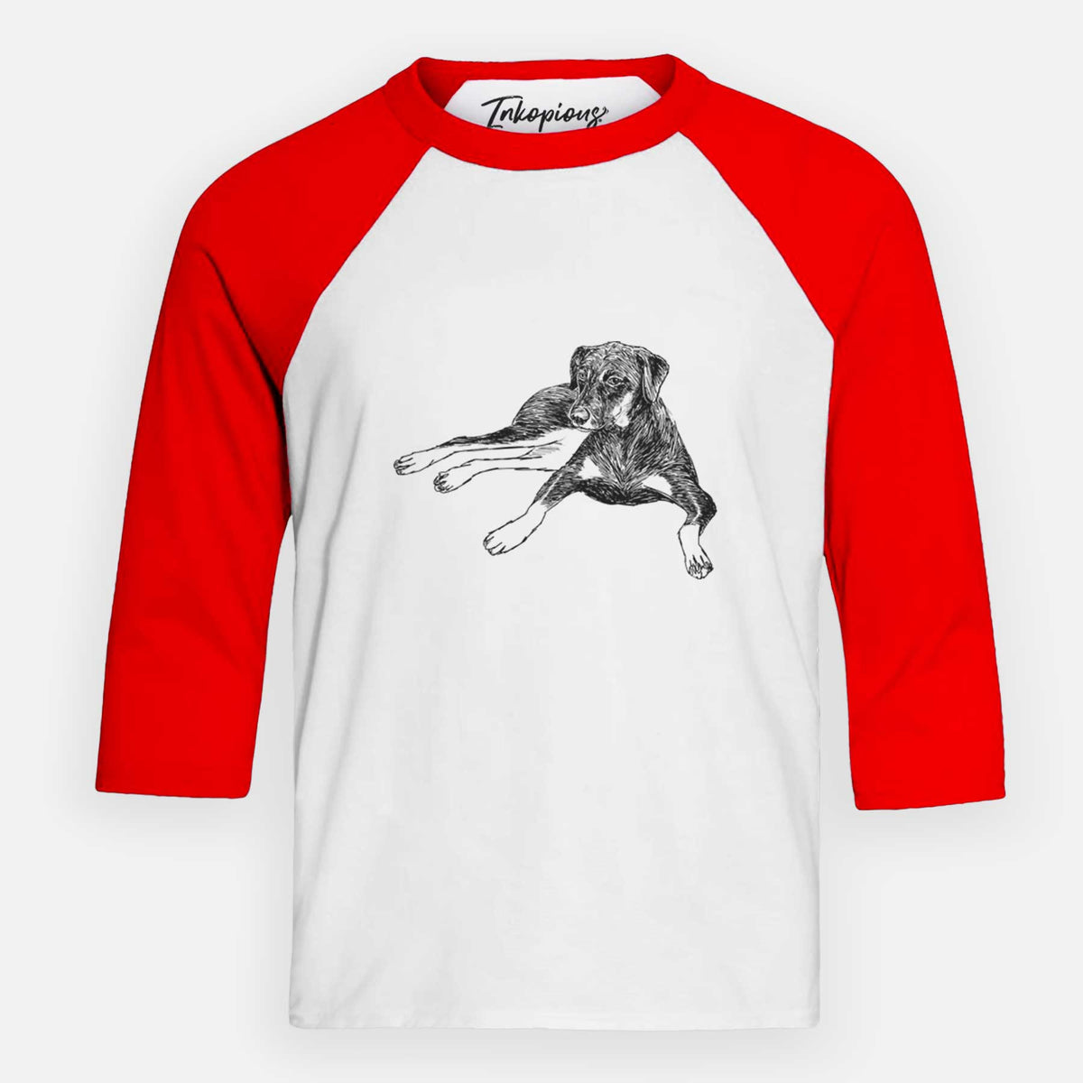 Doodled Penny Lee the Mixed Breed - Youth 3/4 Long Sleeve