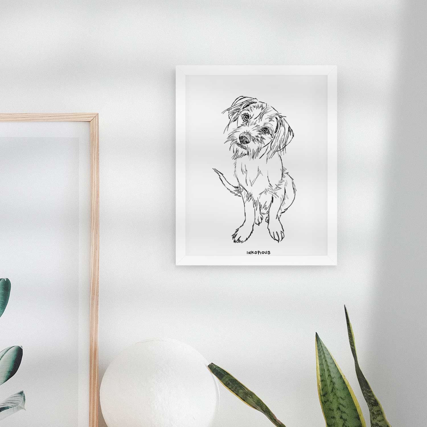 Doodled Penny the Mixed Breed Art Print