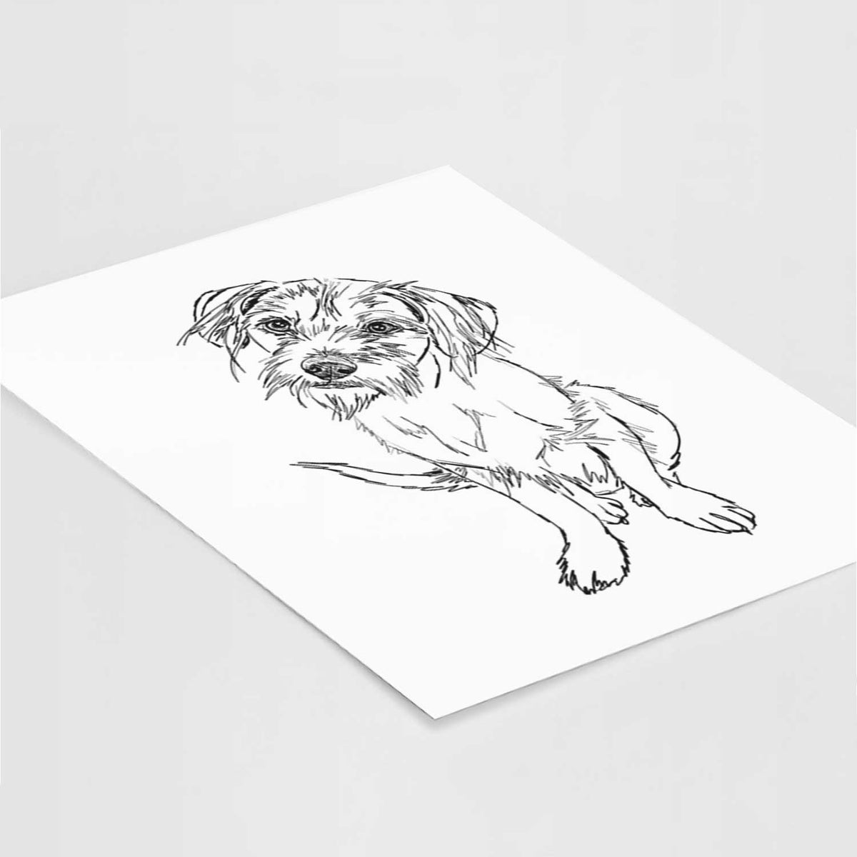 Doodled Penny the Mixed Breed Art Print