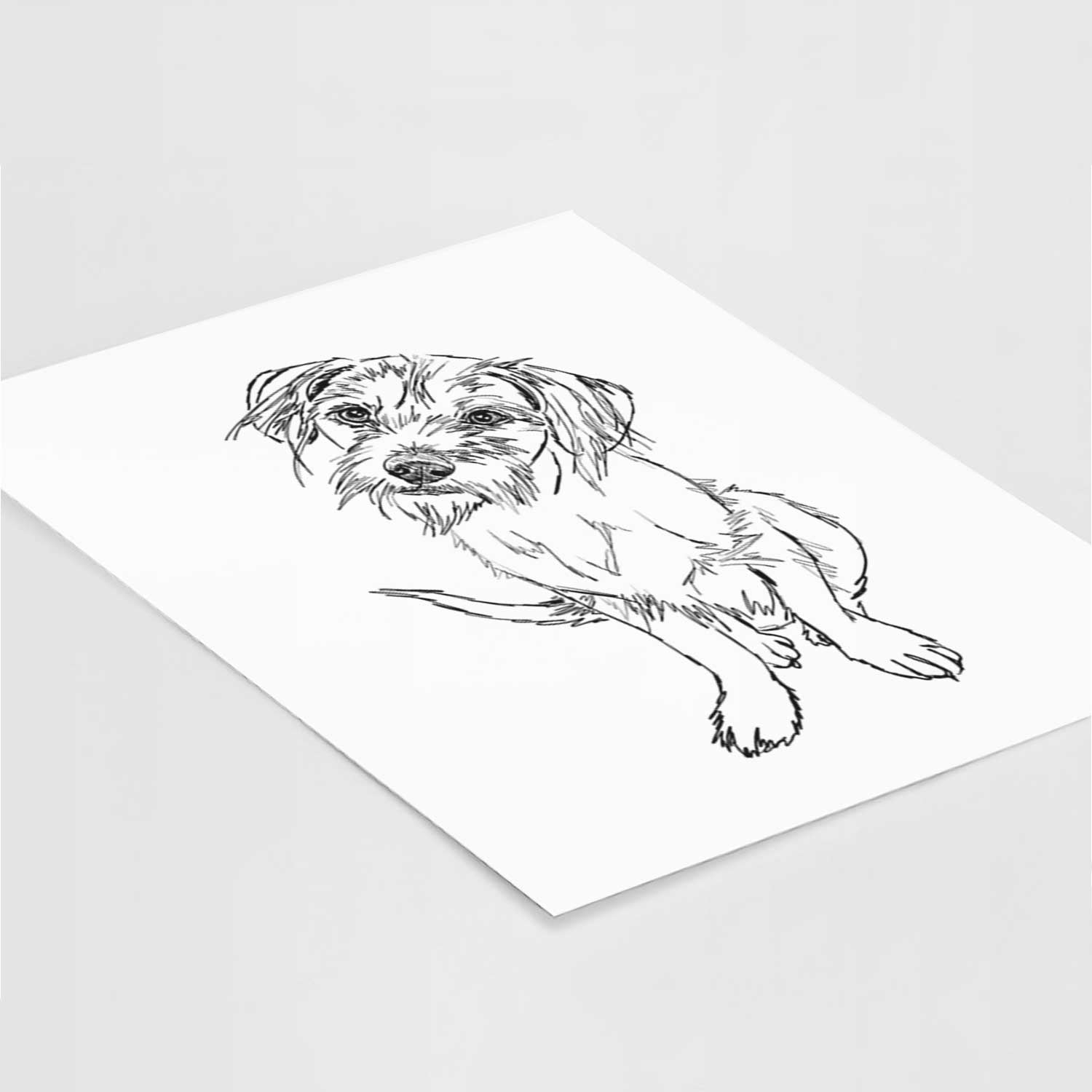 Doodled Penny the Mixed Breed Art Print