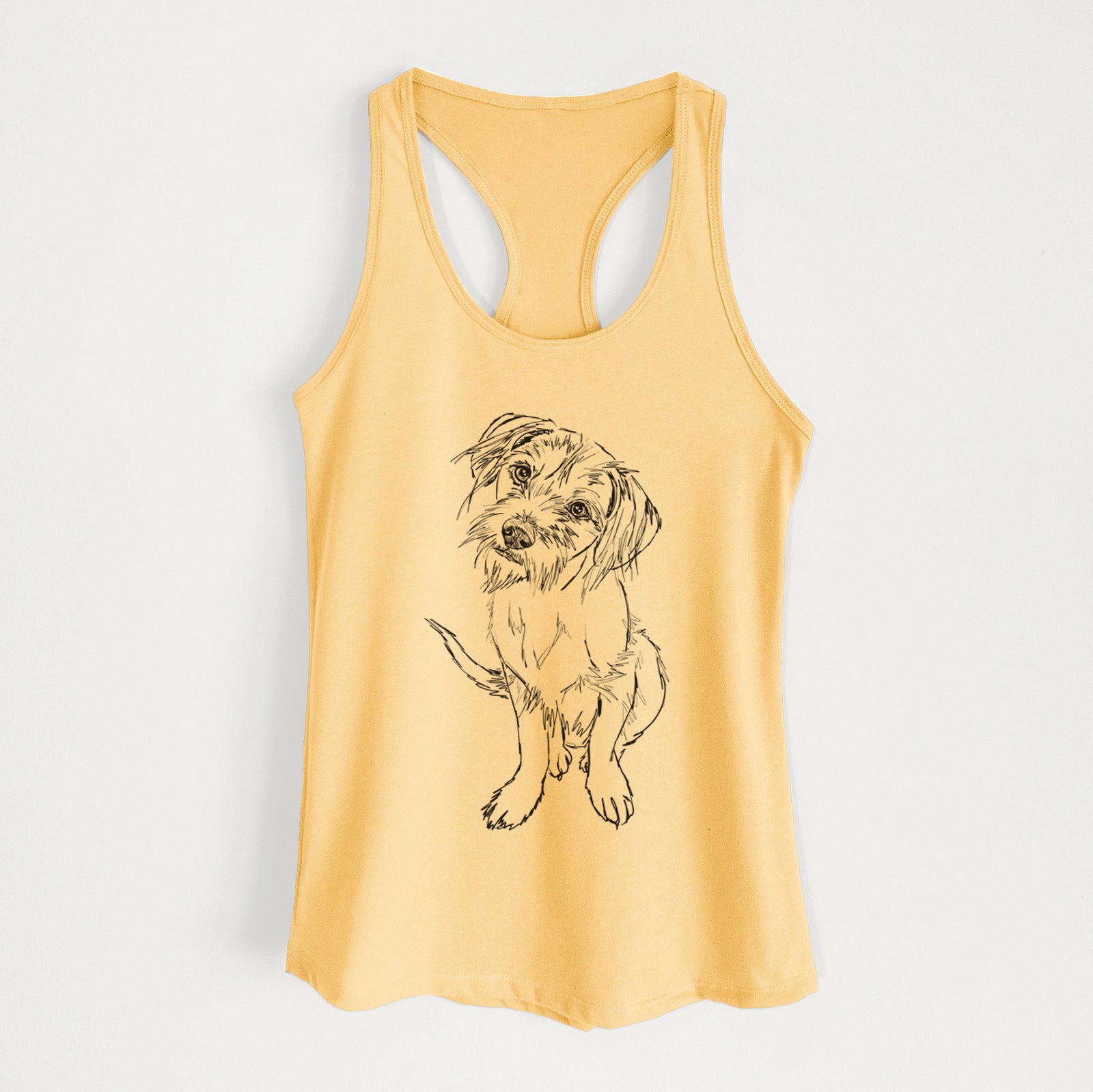 Doodled Penny the Mixed Breed - Women's Racerback Tanktop
