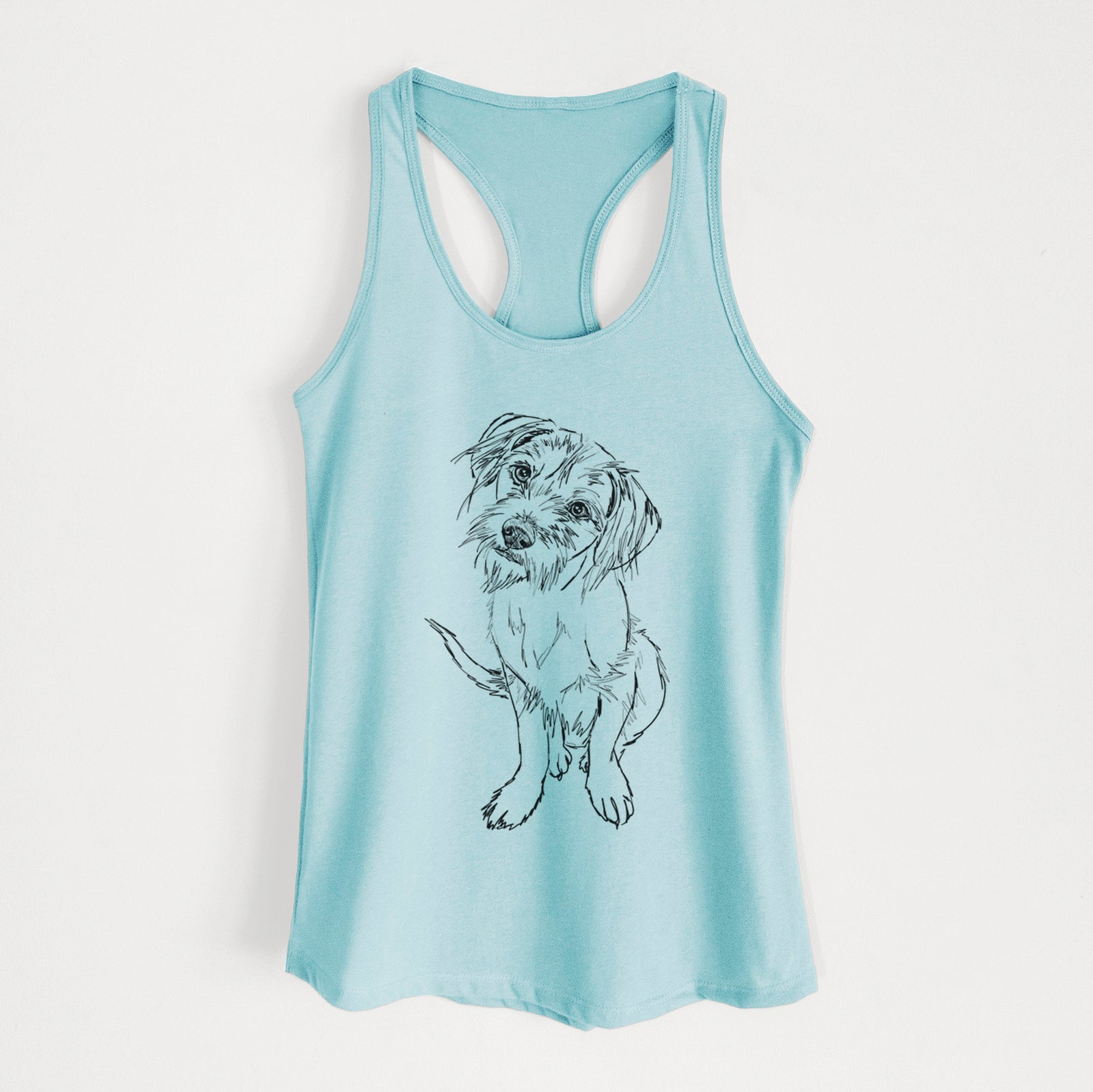 Doodled Penny the Mixed Breed - Women's Racerback Tanktop