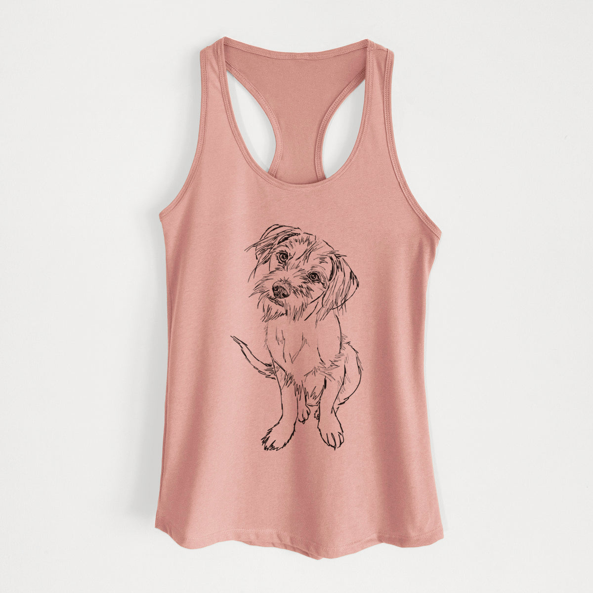 Doodled Penny the Mixed Breed - Women's Racerback Tanktop