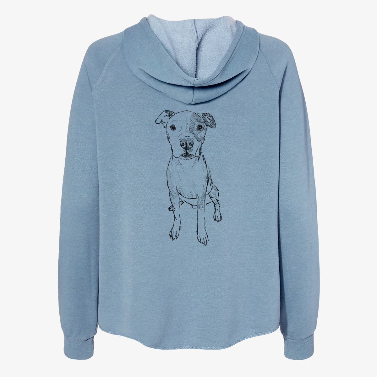 Doodled Peter the Pitbull - Women's Cali Wave Zip-Up Sweatshirt