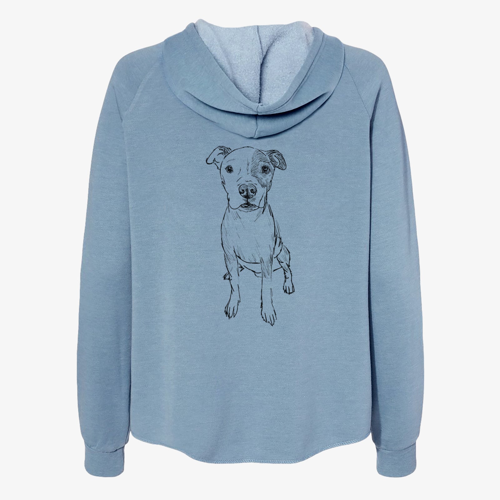 Doodled Peter the Pitbull - Women's Cali Wave Zip-Up Sweatshirt