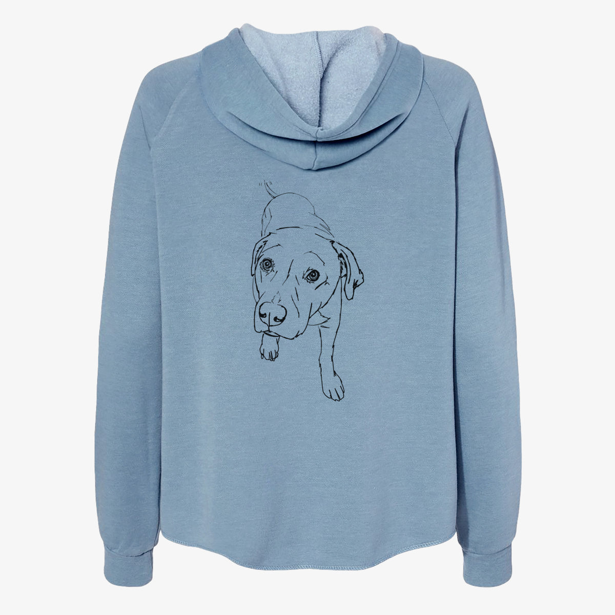 Doodled Peyton the Pitbull - Women's Cali Wave Zip-Up Sweatshirt