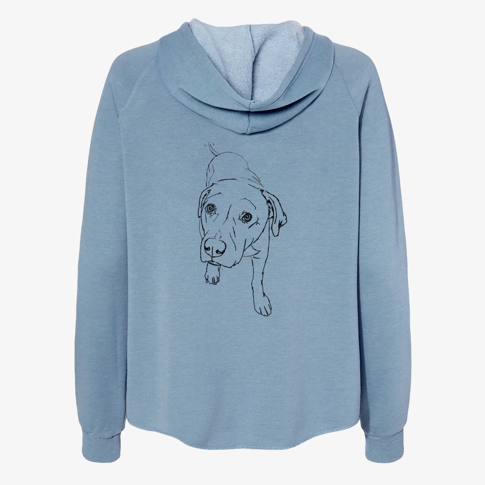 Doodled Peyton the Pitbull - Women's Cali Wave Zip-Up Sweatshirt