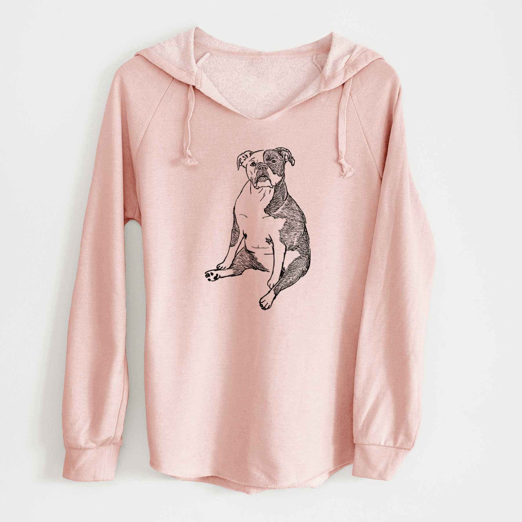 Doodled Phoebe the English Bulldog - Cali Wave Hooded Sweatshirt