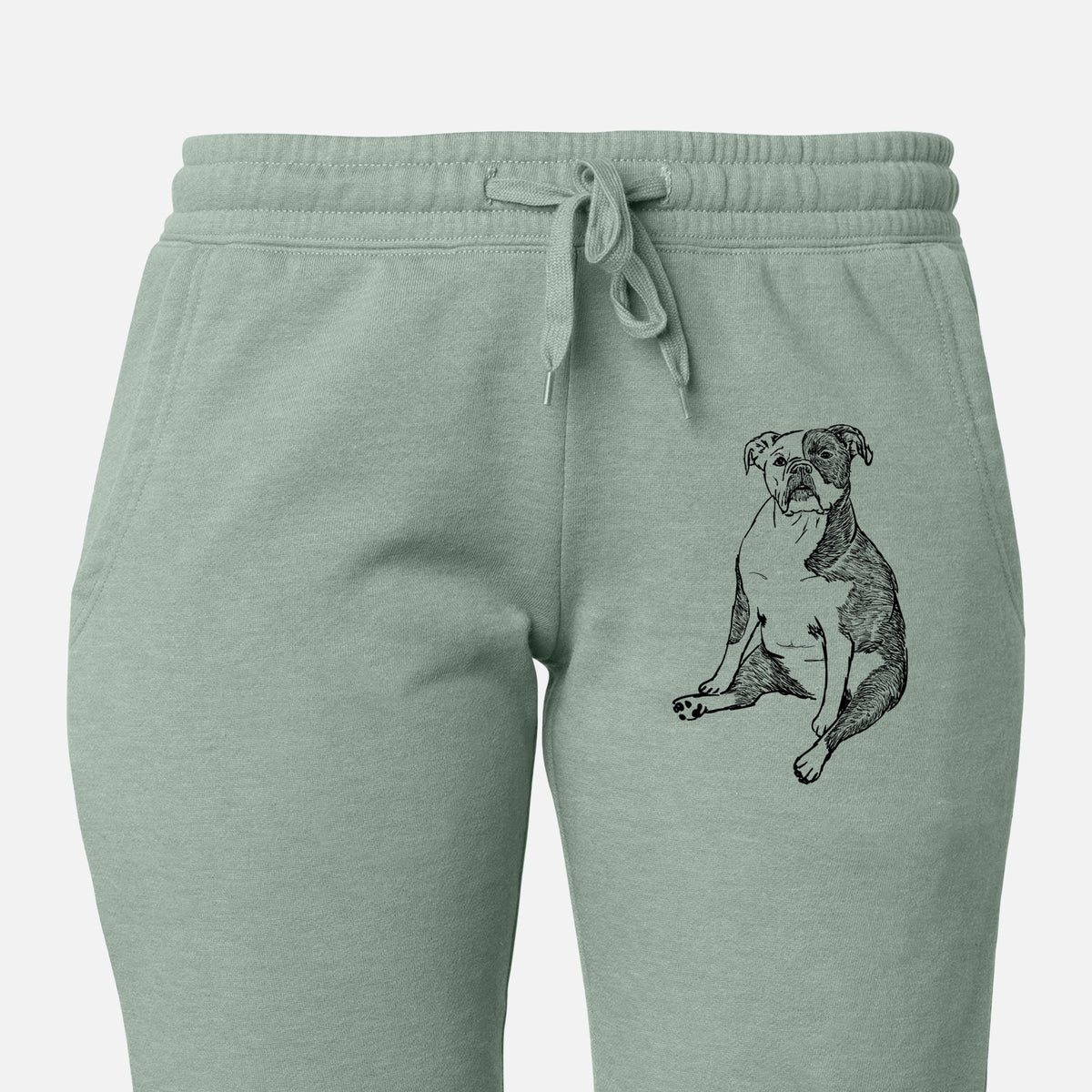 Doodled Phoebe the English Bulldog - Women&#39;s Cali Wave Joggers