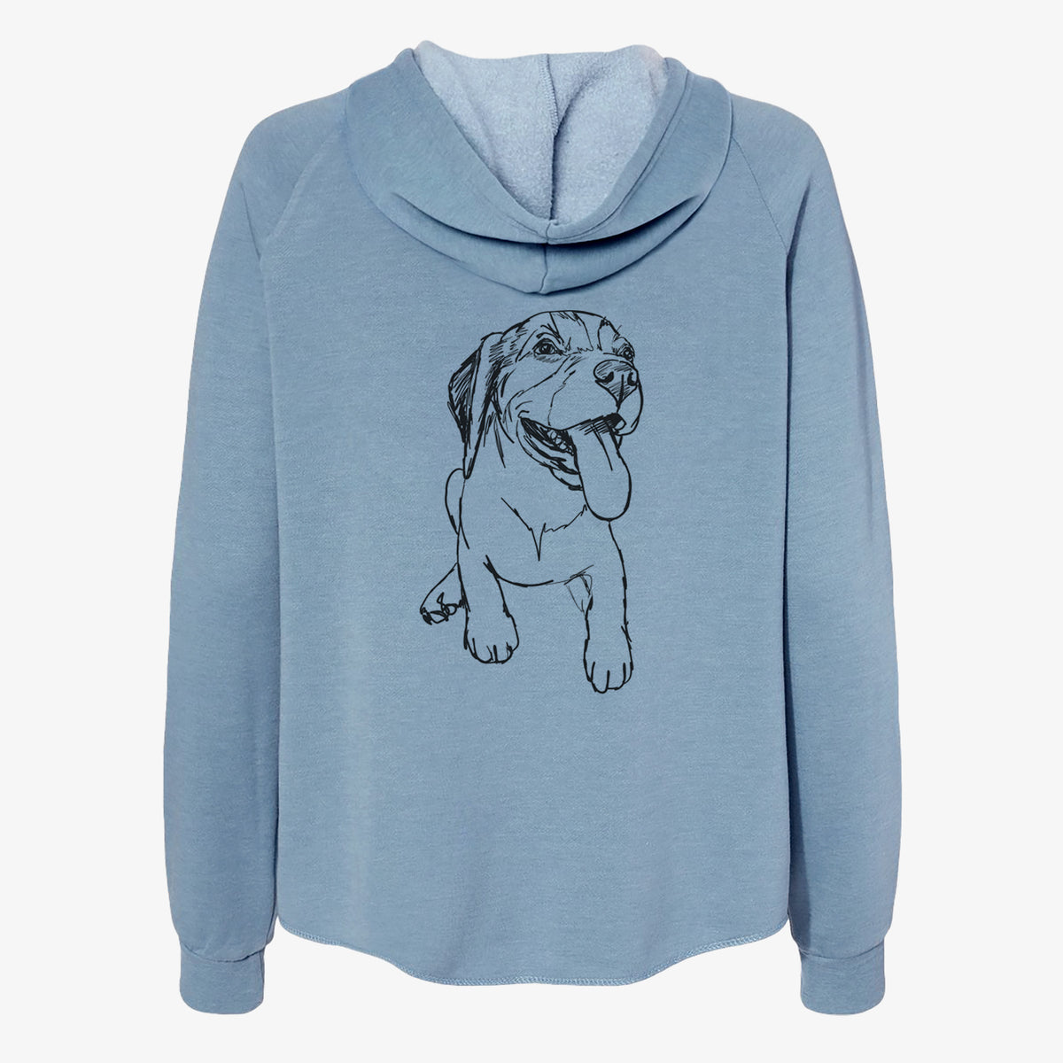 Doodled Piper the Beagle Puppy - Women's Cali Wave Zip-Up Sweatshirt