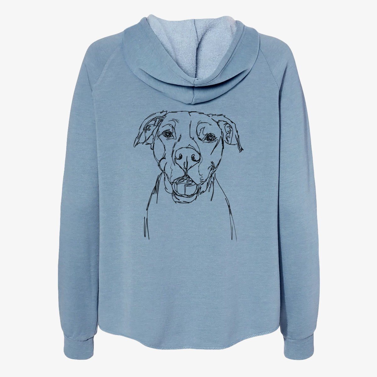Doodled Pitbull Mix - Women's Cali Wave Zip-Up Sweatshirt