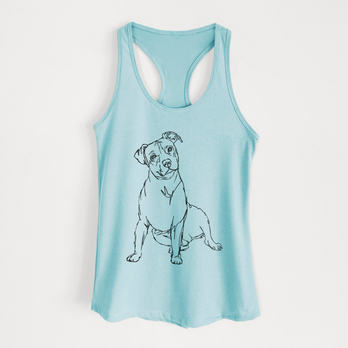 Doodled Pitbull - Women&#39;s Racerback Tanktop