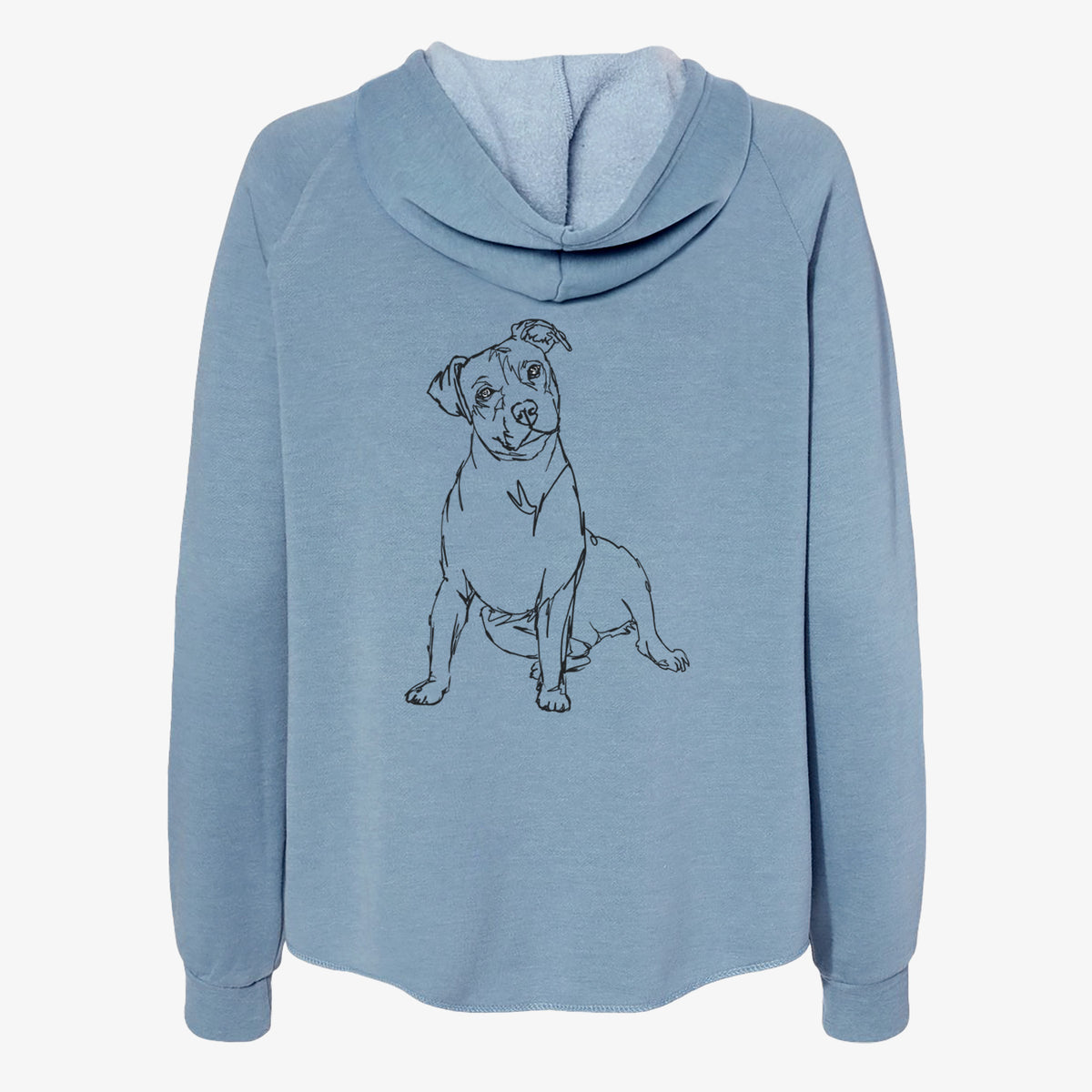 Doodled Pitbull - Women's Cali Wave Zip-Up Sweatshirt