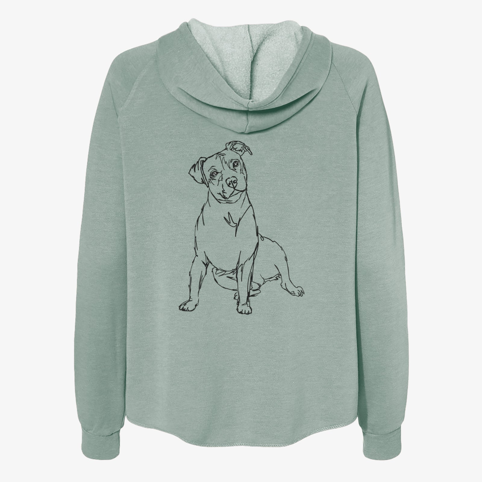 Doodled Pitbull - Women's Cali Wave Zip-Up Sweatshirt