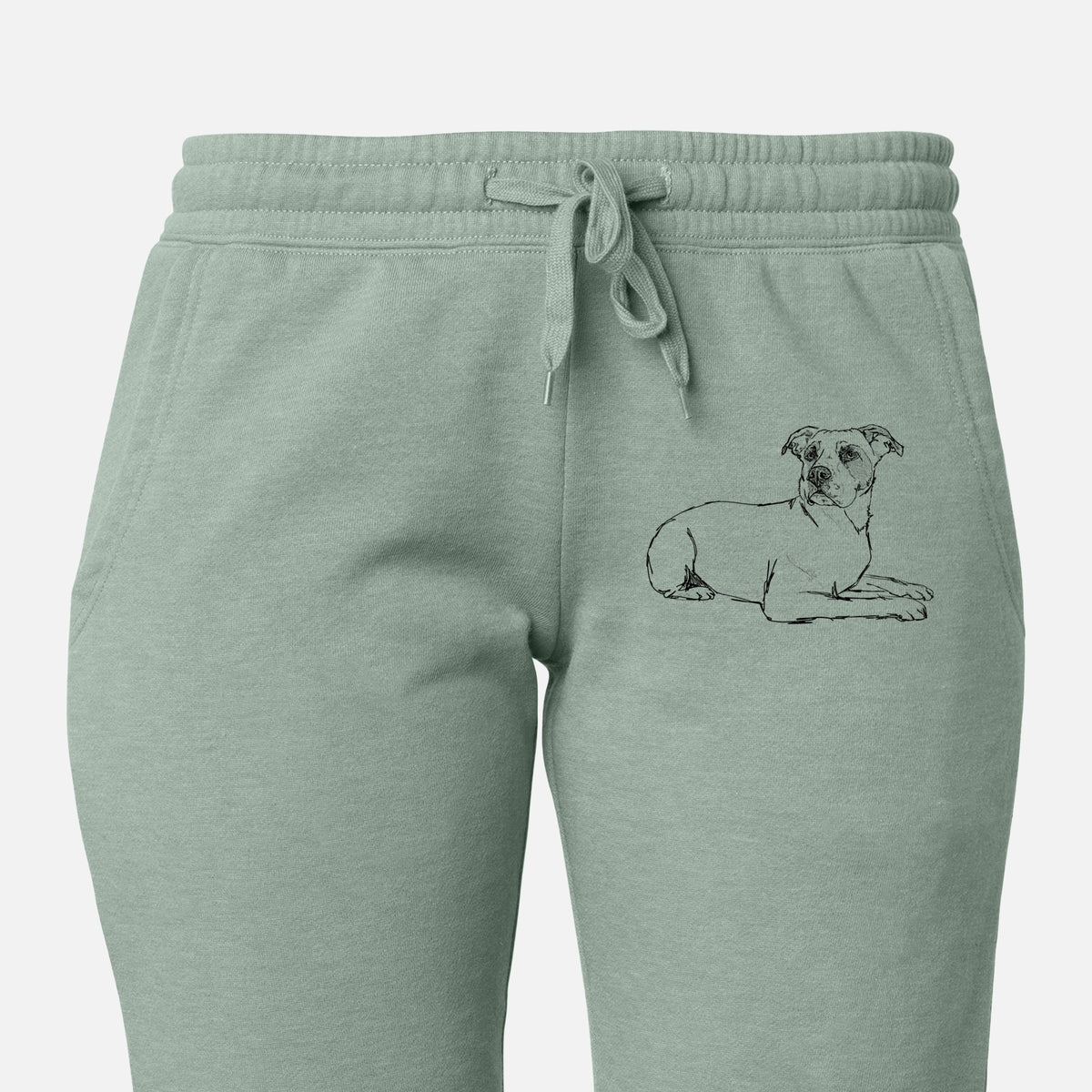 Doodled Pixel the American Staffordshire Terrier - Women&#39;s Cali Wave Joggers