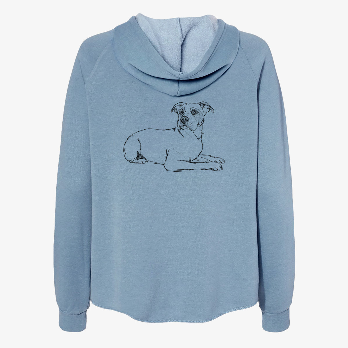 Doodled Pixel the American Staffordshire Terrier - Women's Cali Wave Zip-Up Sweatshirt