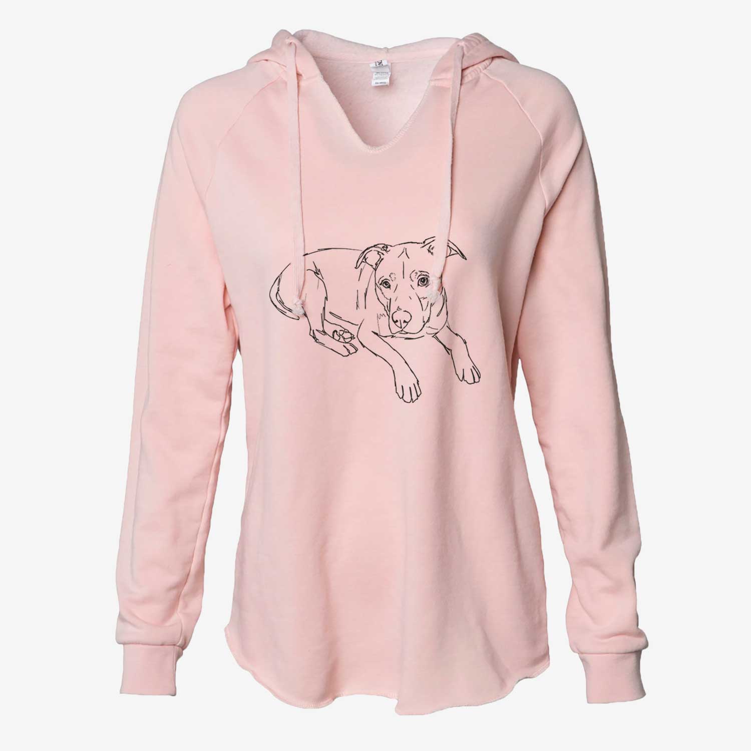 Doodled Pogo the Pitbull - Cali Wave Hooded Sweatshirt