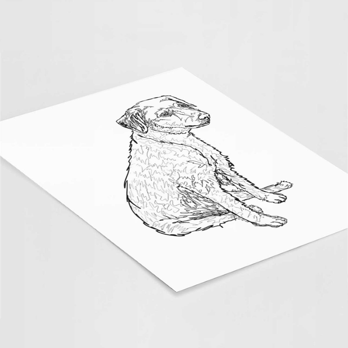 Doodled Poochie the Mixed Breed Art Print