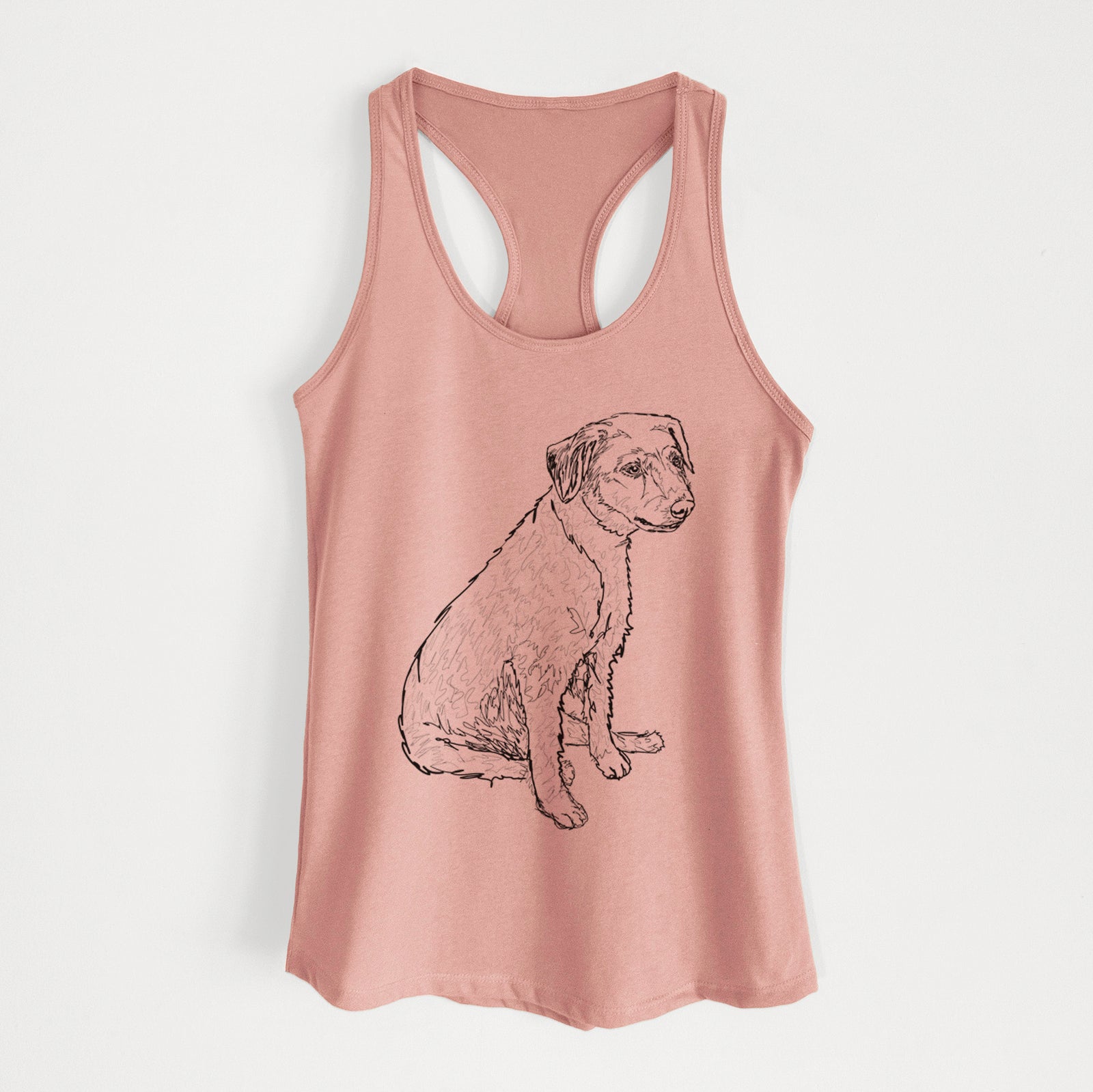 Doodled Poochie the Mixed Breed - Women's Racerback Tanktop