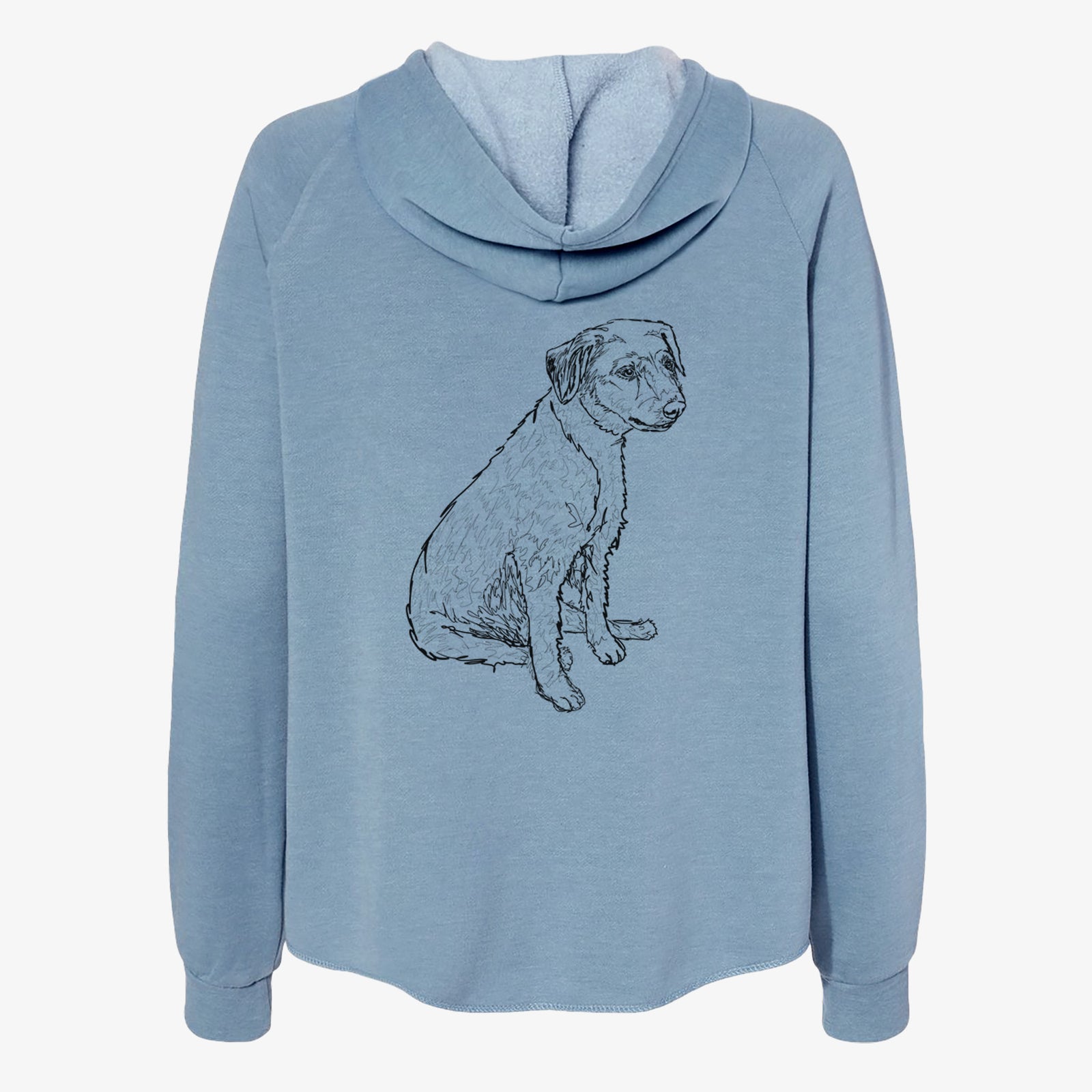 Doodled Poochie the Mixed Breed - Women's Cali Wave Zip-Up Sweatshirt