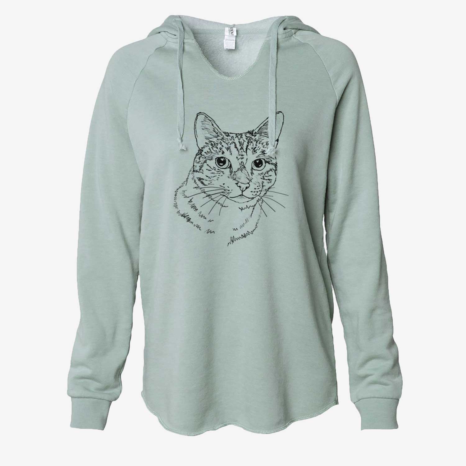 Doodled Prince the Tabby Cat - Cali Wave Hooded Sweatshirt