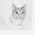 Doodled Prince the Tabby Cat Decorative Hand Towel