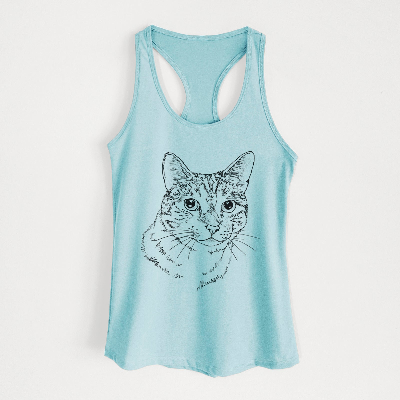 Doodled Prince the Tabby Cat - Women's Racerback Tanktop