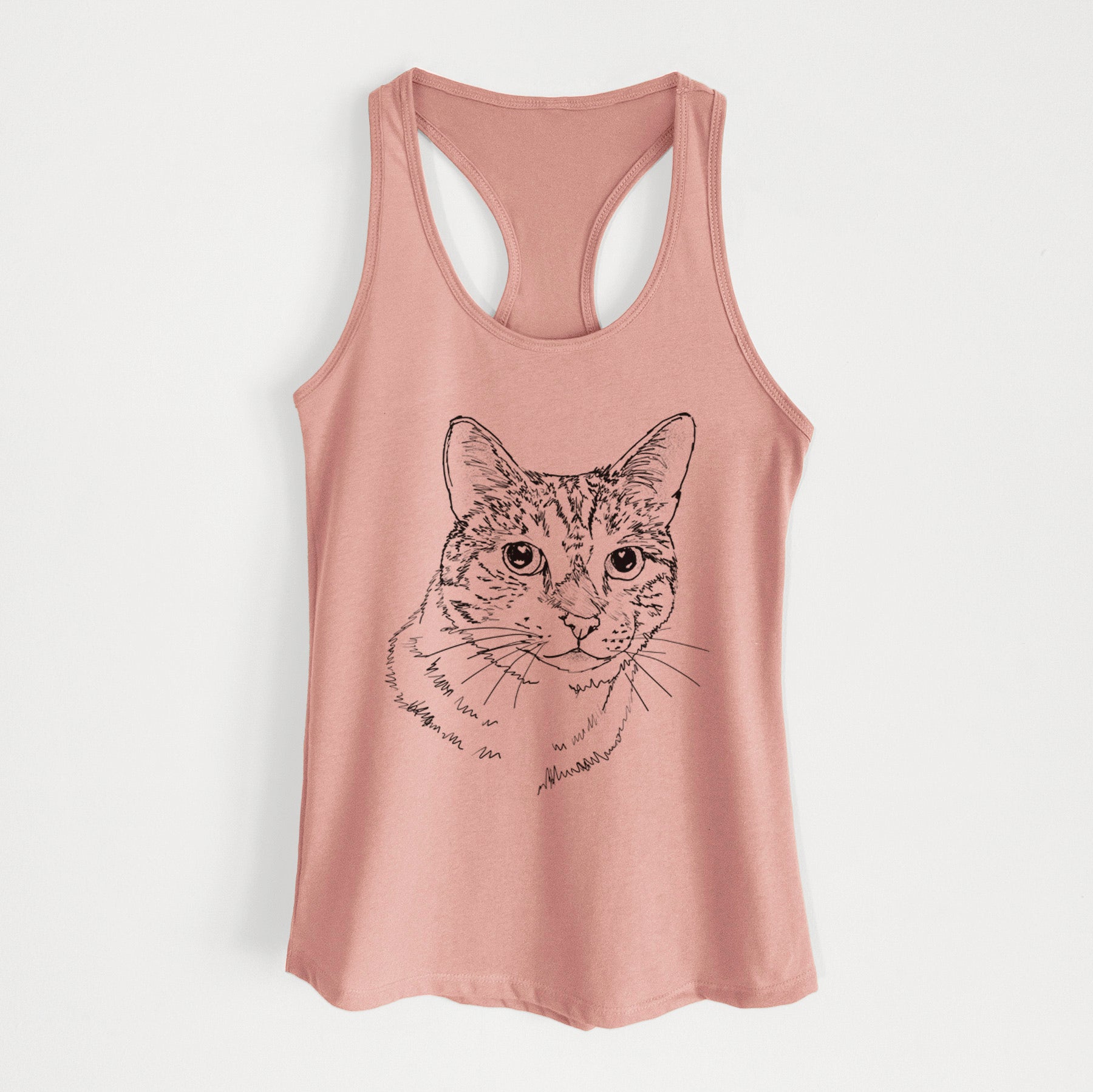 Doodled Prince the Tabby Cat - Women's Racerback Tanktop