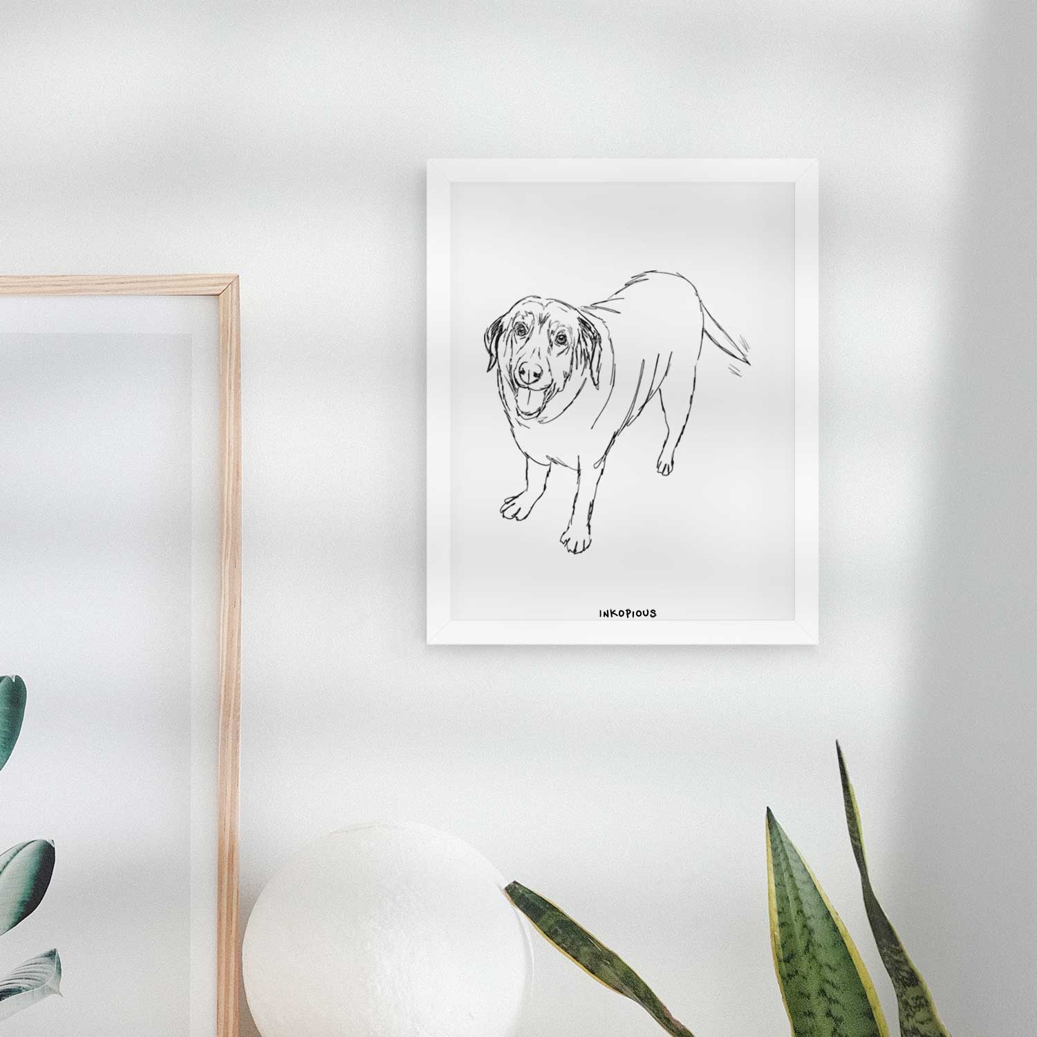 Doodled Puddles the Labrador Retriever Art Print